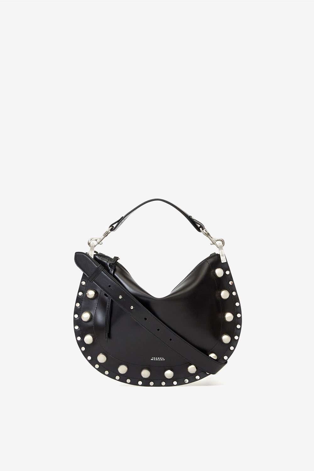 Tasche oskan soft zip aus vachetteleder mit nietenbesatz - Schwarz - Woman - 1
