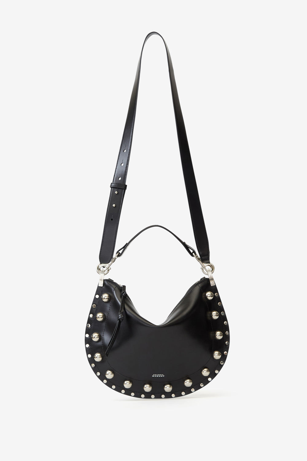 Tasche oskan soft zip aus vachetteleder mit nietenbesatz - Schwarz - Woman - 5