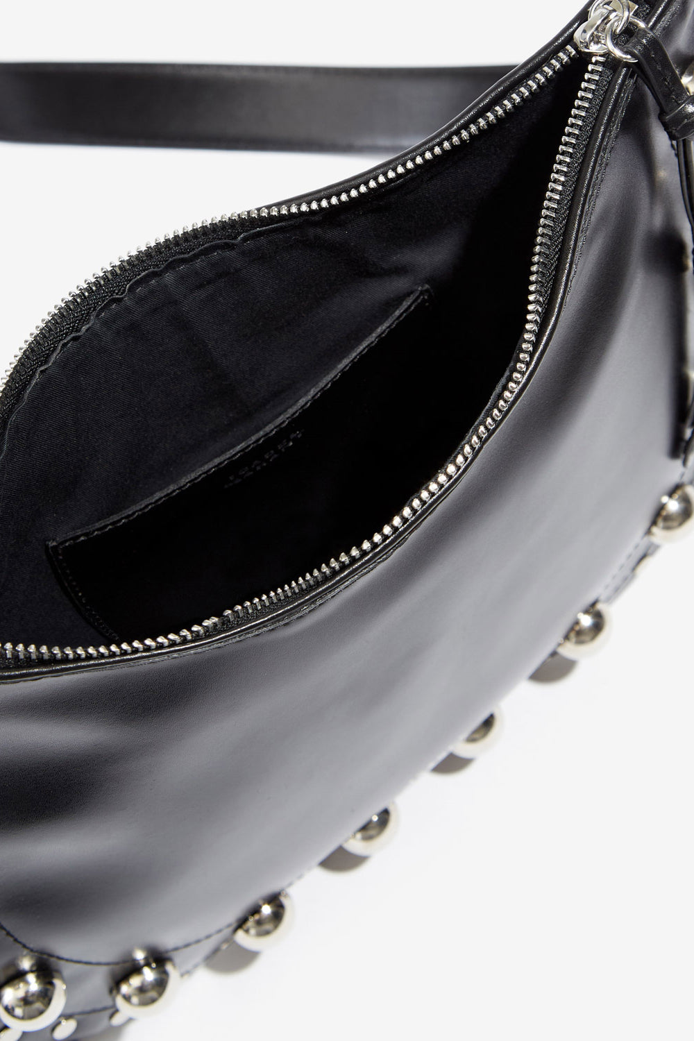Tasche oskan soft zip aus vachetteleder mit nietenbesatz - Schwarz - Woman - 3