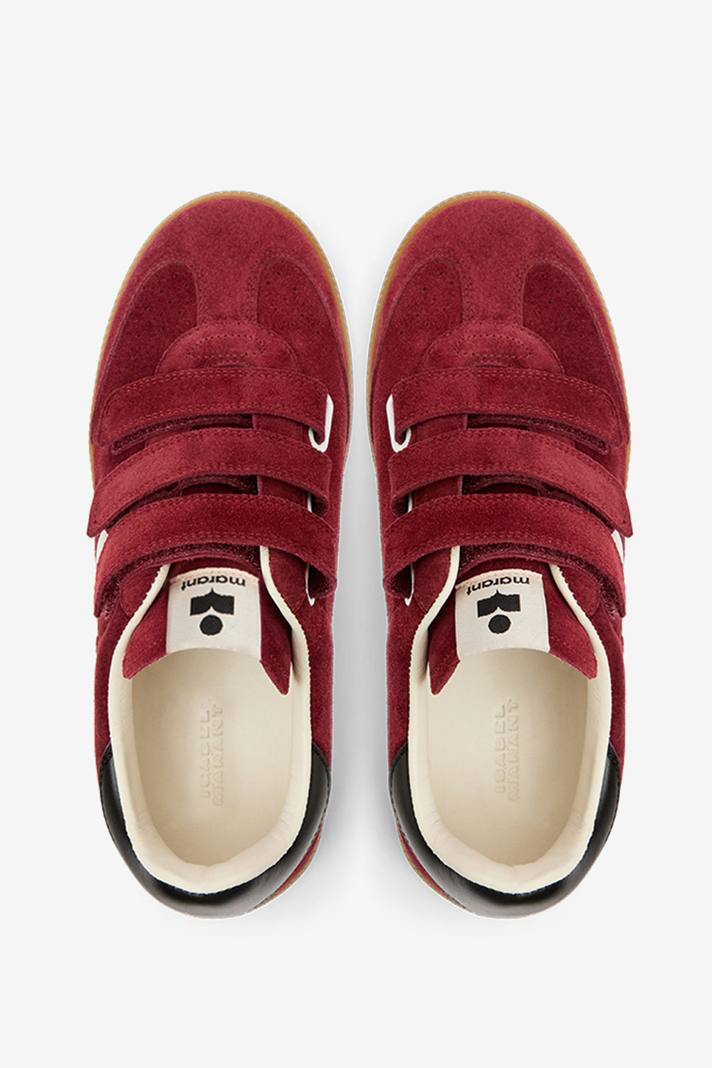 Beth 로우탑 스웨이드 송아지 가죽 스니커즈 - Burgundy-ecru - Woman - 4