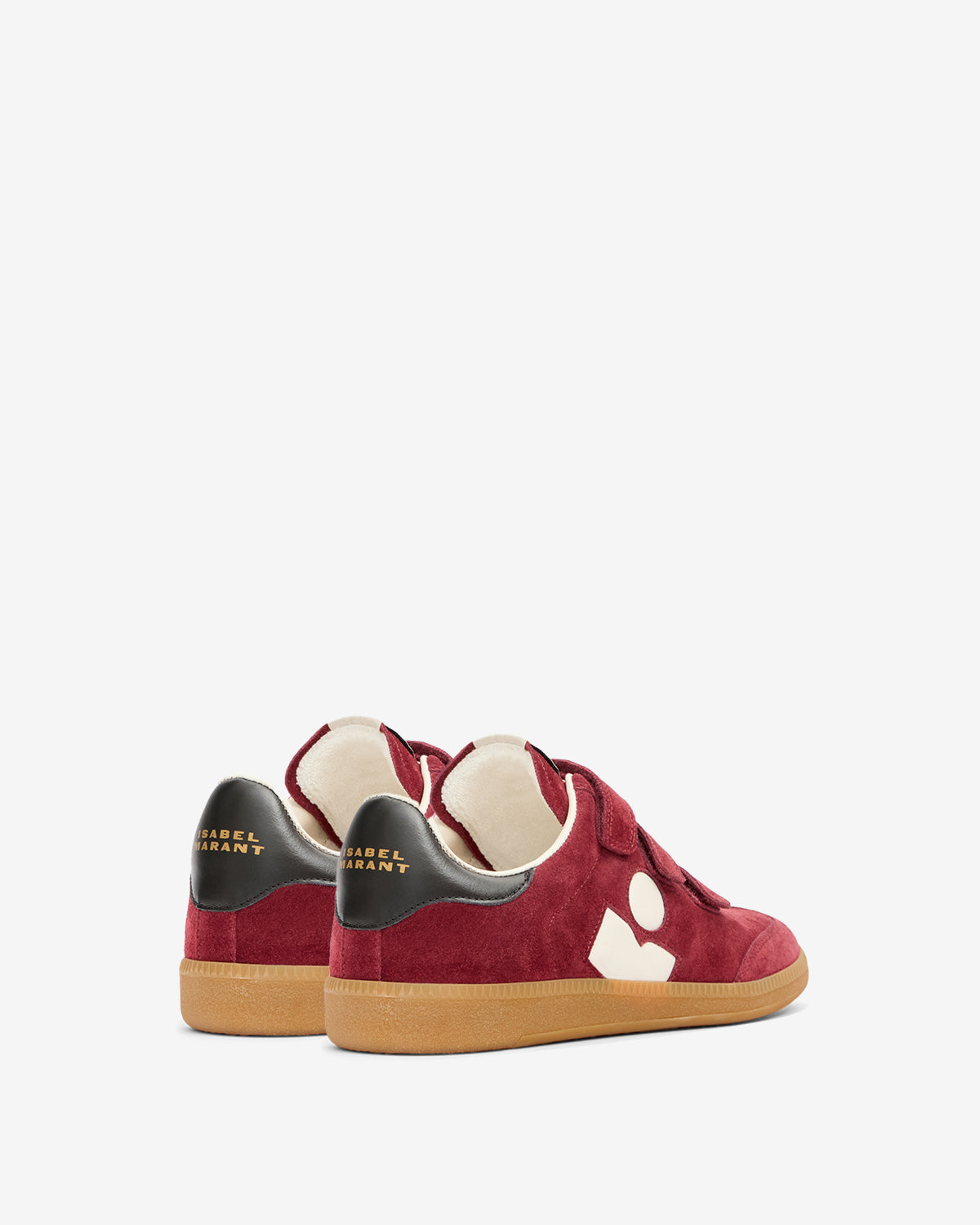 Sneakers basse beth in pelle di vitello scamosciata - Burgundy-ecru - Woman - 2