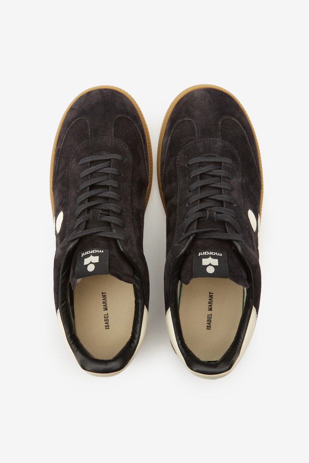 브라이스 스웨이드 송아지 가죽 로우탑 스니커즈 - Faded black/chalk - Woman - 4