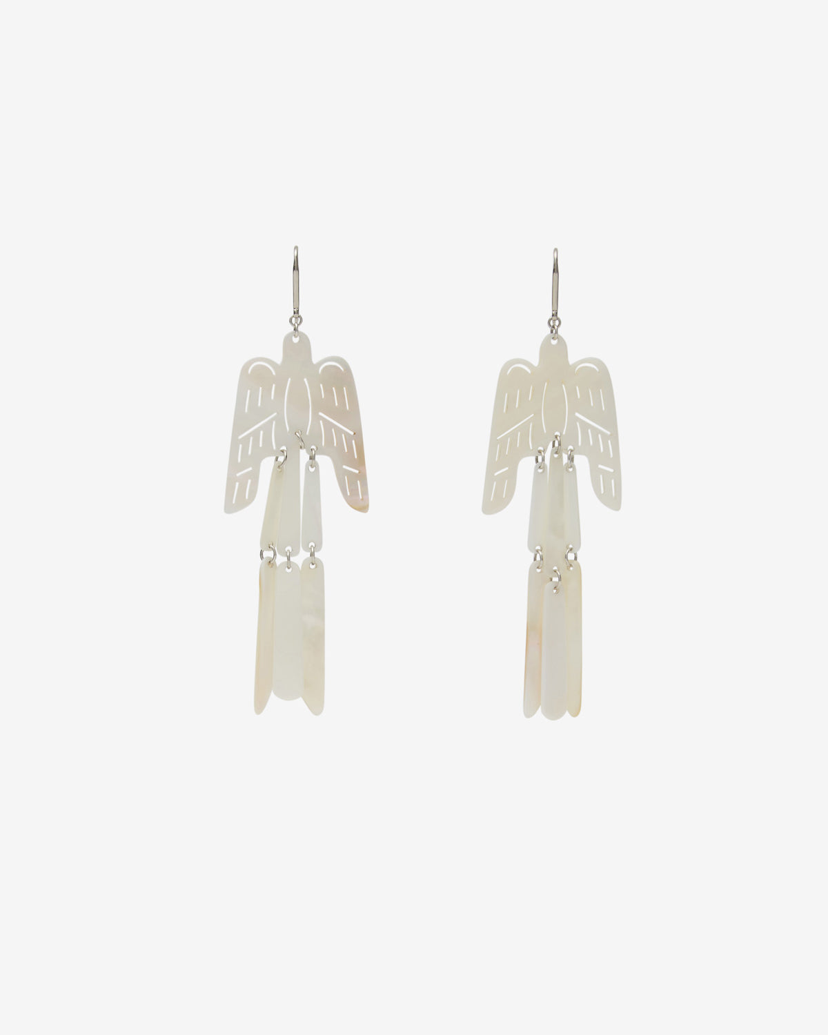 Pendientes cholena Woman White and silver 2