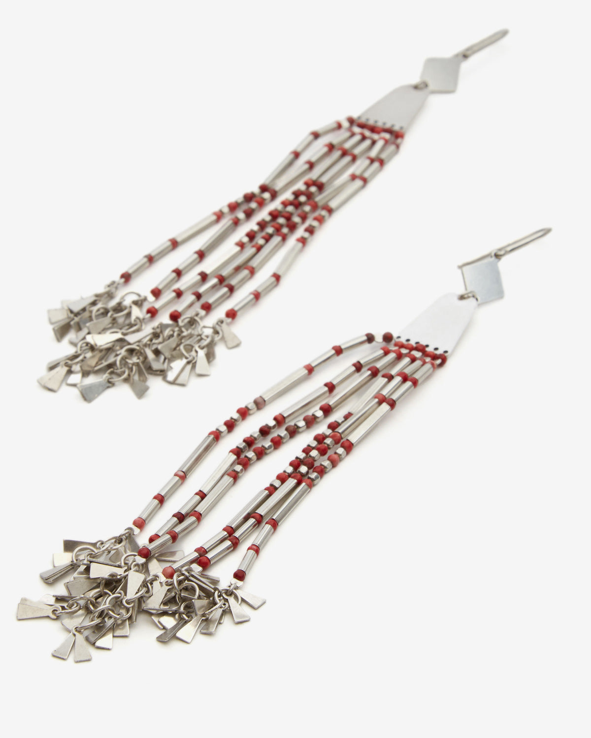 Boucles d'oreilles olathe Woman Rouge-argenté 2