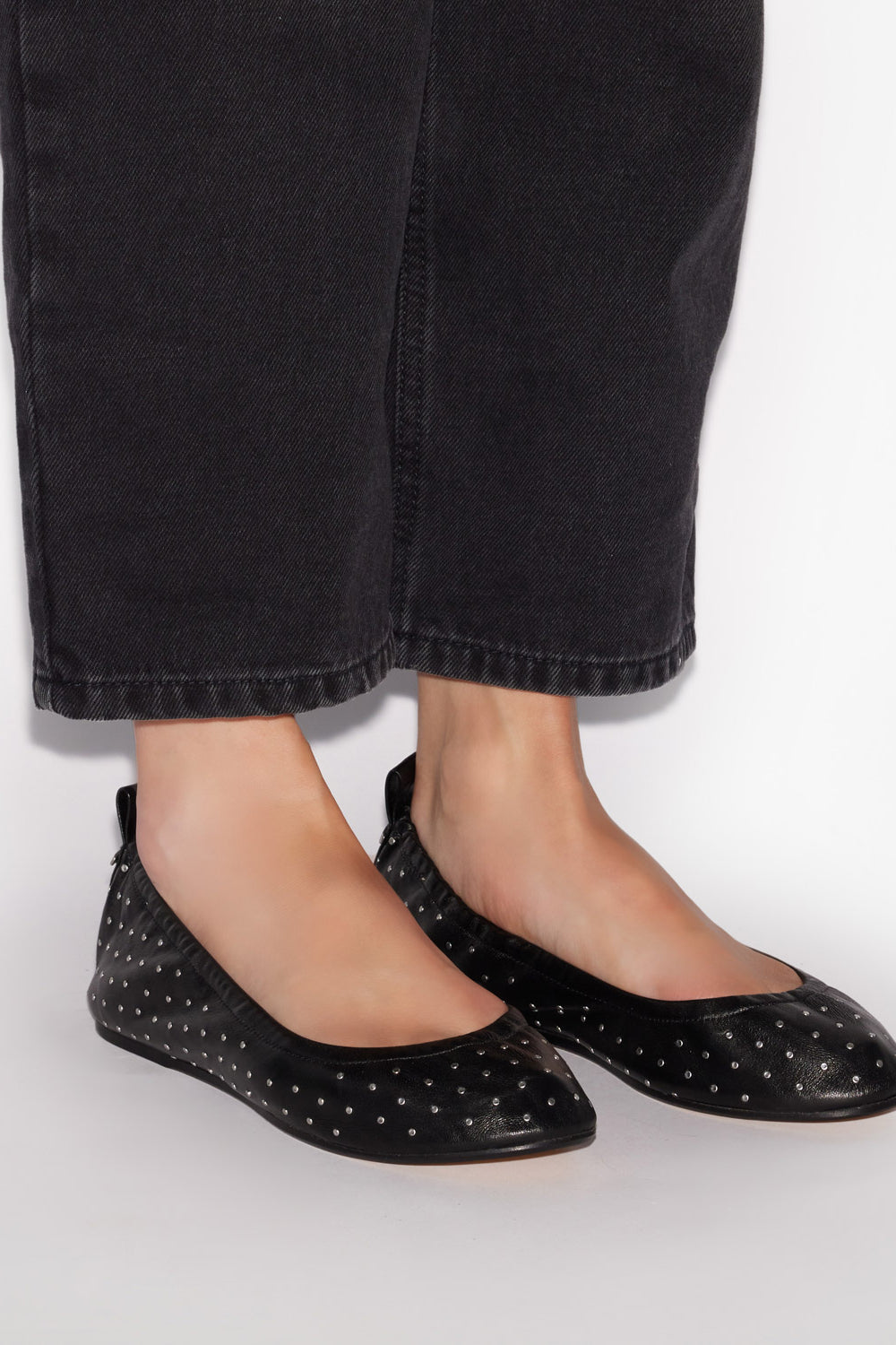 Ballerines belna en cuir clouté - Noir - Woman - 5