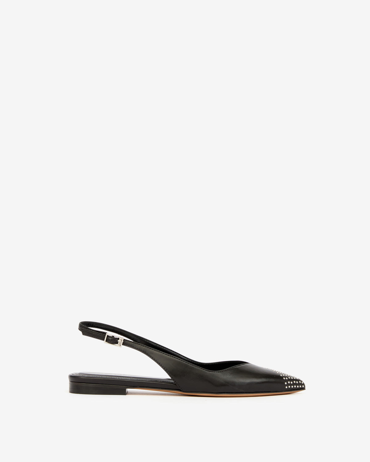 Branee slingback ballet flats in studded calfskin leather - Black - Woman - 1