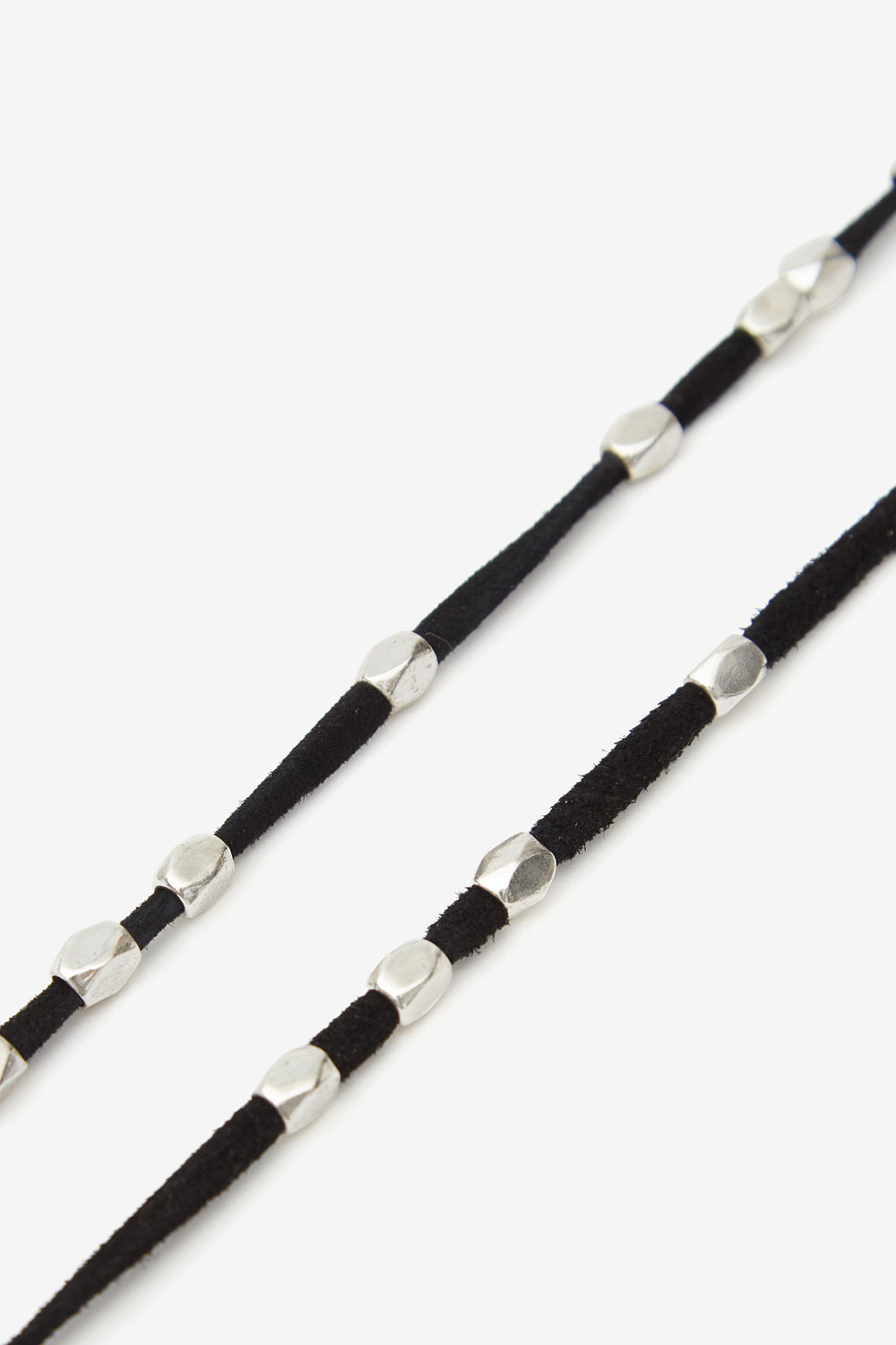 Bracciale kachina in pelle e metallo - Black and silver - Woman - 2