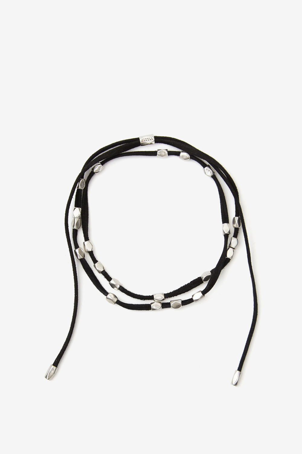 Bracciale kachina in pelle e metallo - Black and silver - Woman - 1