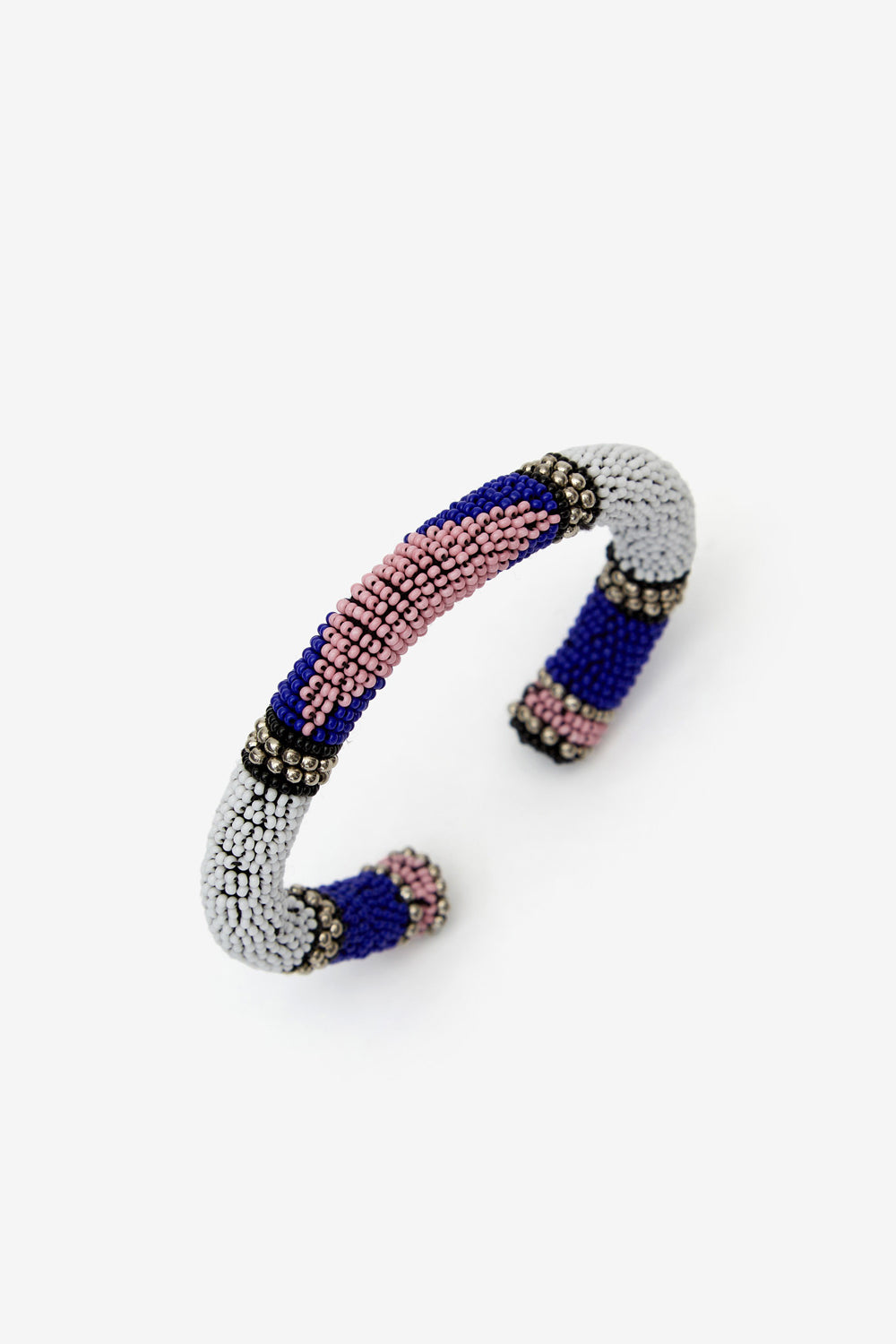Bracciale nuna rigido con perle - White and silver - Woman - 1