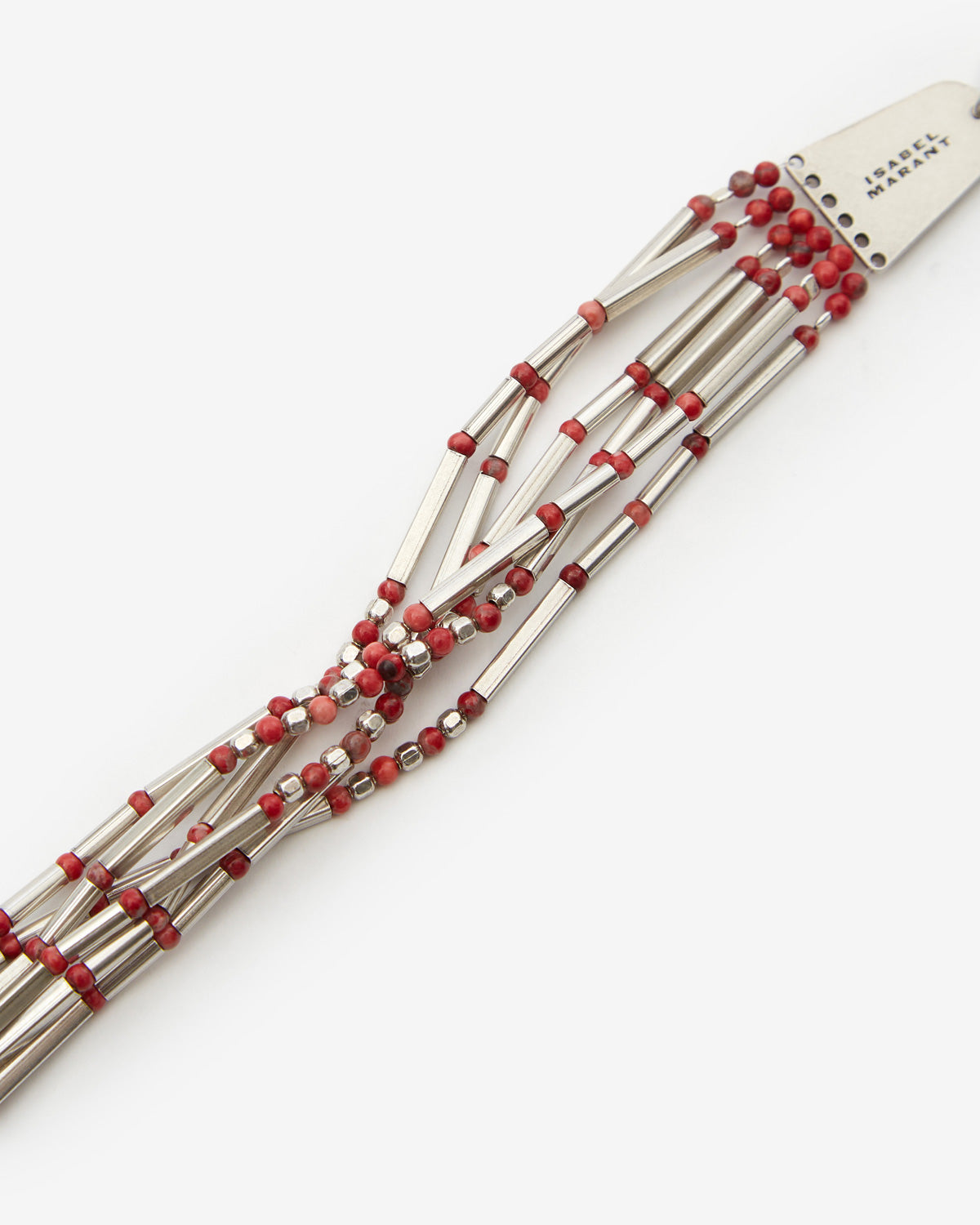 Bracelet olathe Woman Rouge-argenté 2