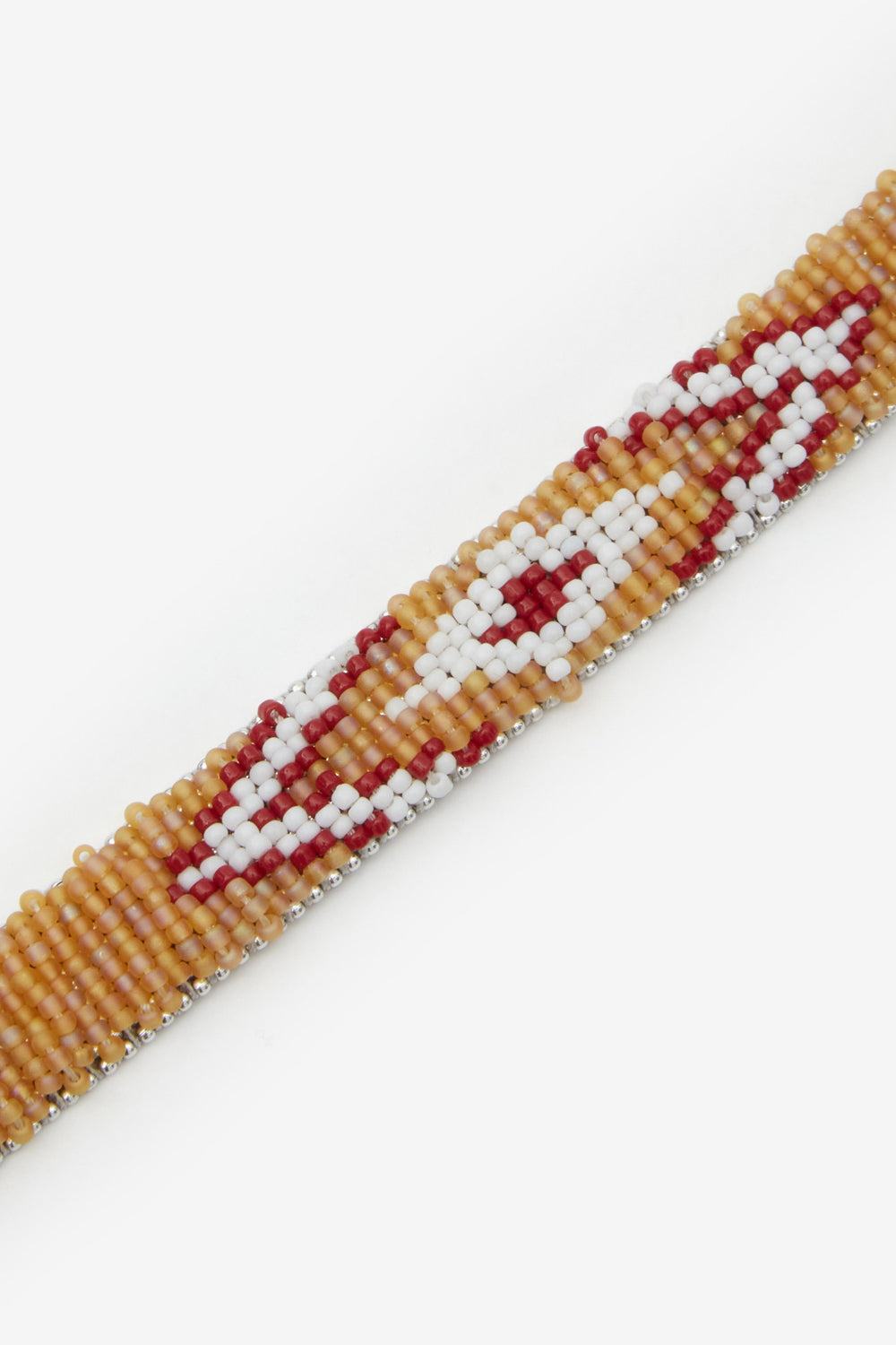 Bracciale pillan intrecciato con perle - Natural and silver - Man - 3