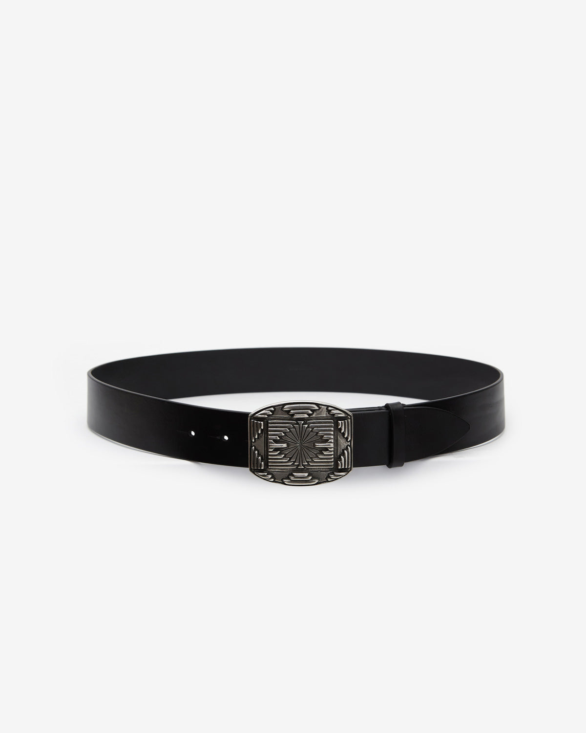 Cintura square buckle Man Nero 1