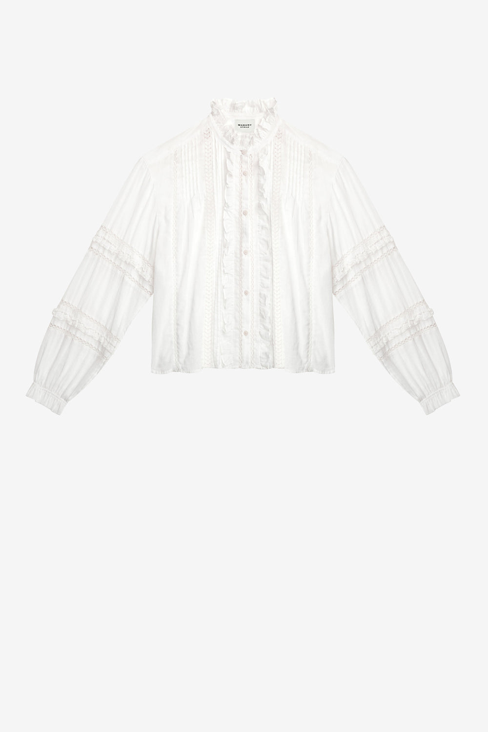 Valda openwork cotton voile shirt - White - Woman - 1