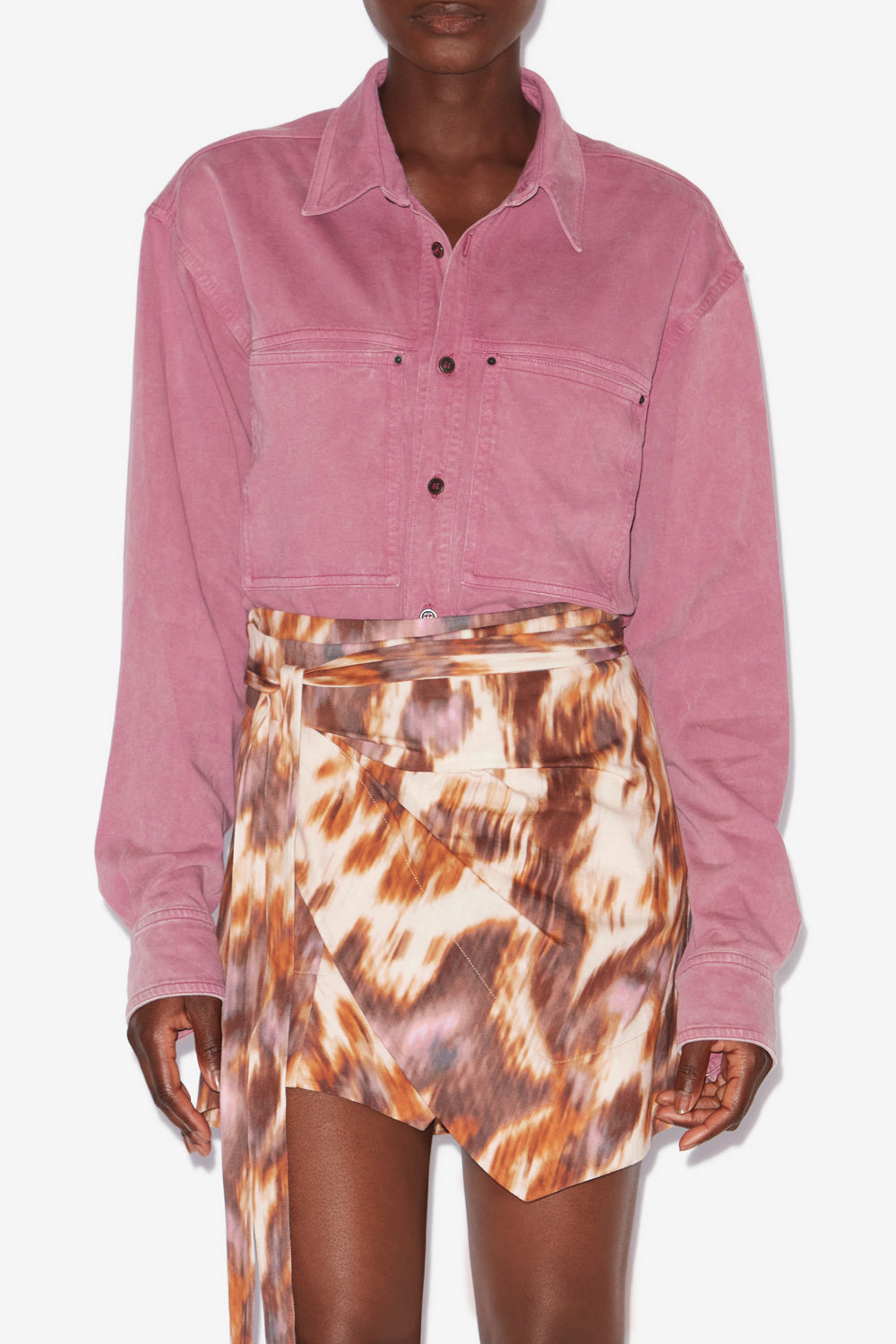 Chemise raquel en jersey délavé - Rose - Woman - 4