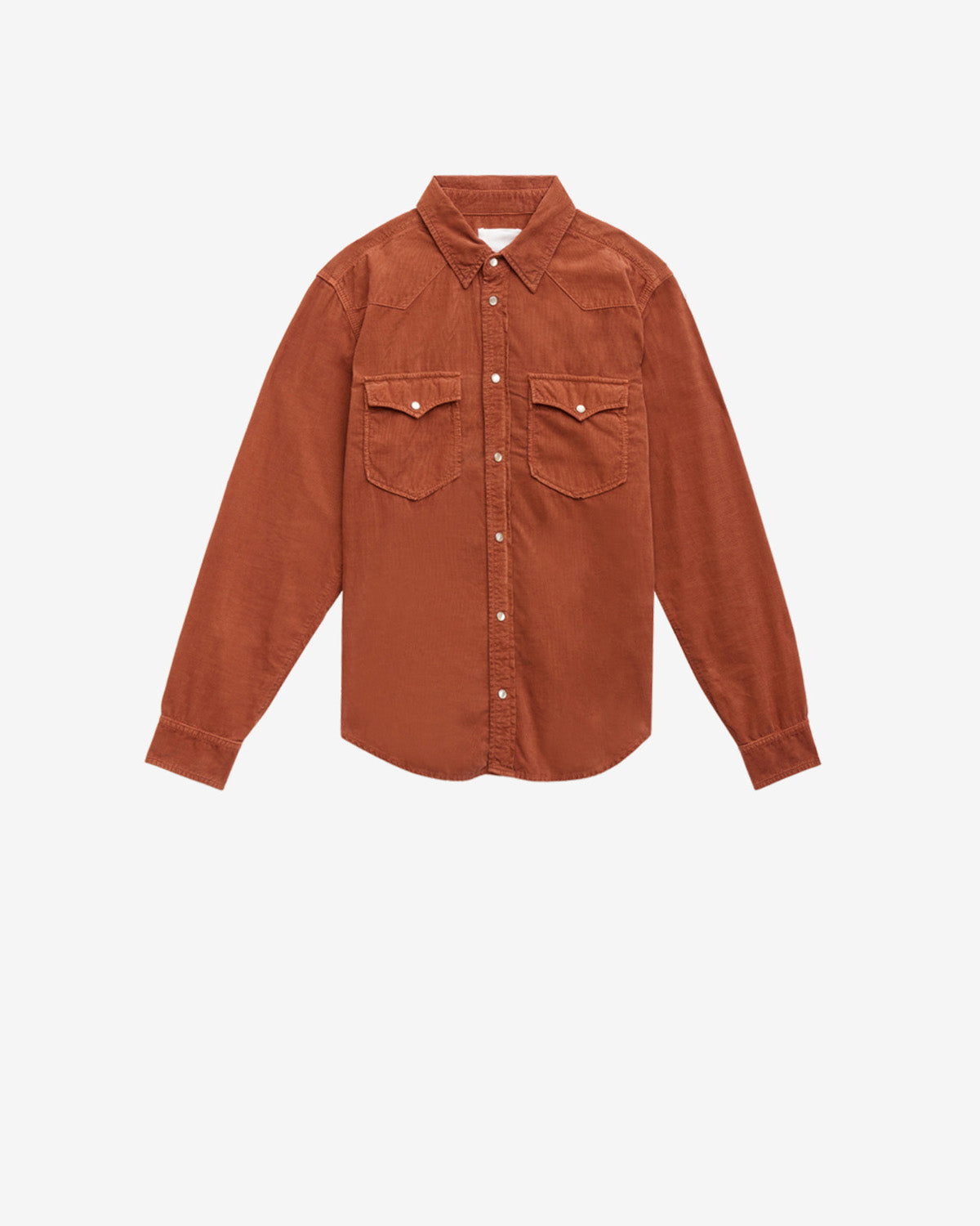 Vasco western corduroy shirt - Orange - Man - 5