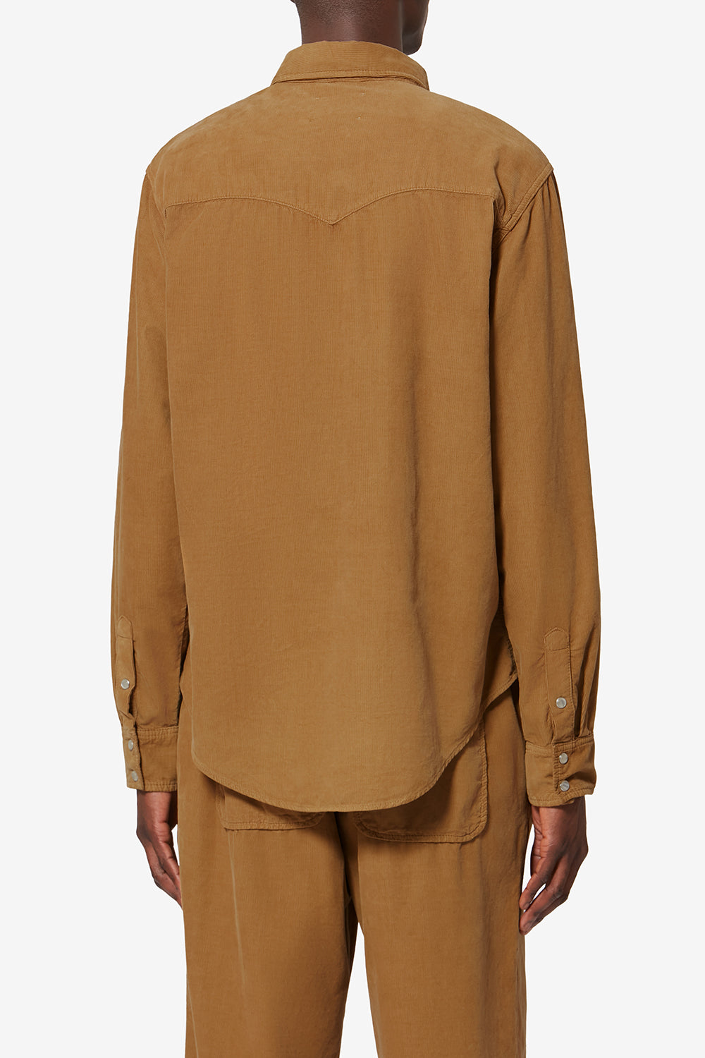 Westernhemd aus cordsamt vasco - Light bronze - Man - 5