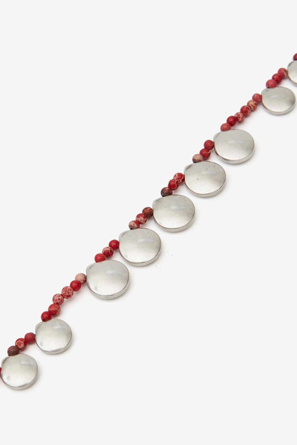 Collier adriel en laiton et pierre naturelle - Rouge rio-argenté - Woman - 2