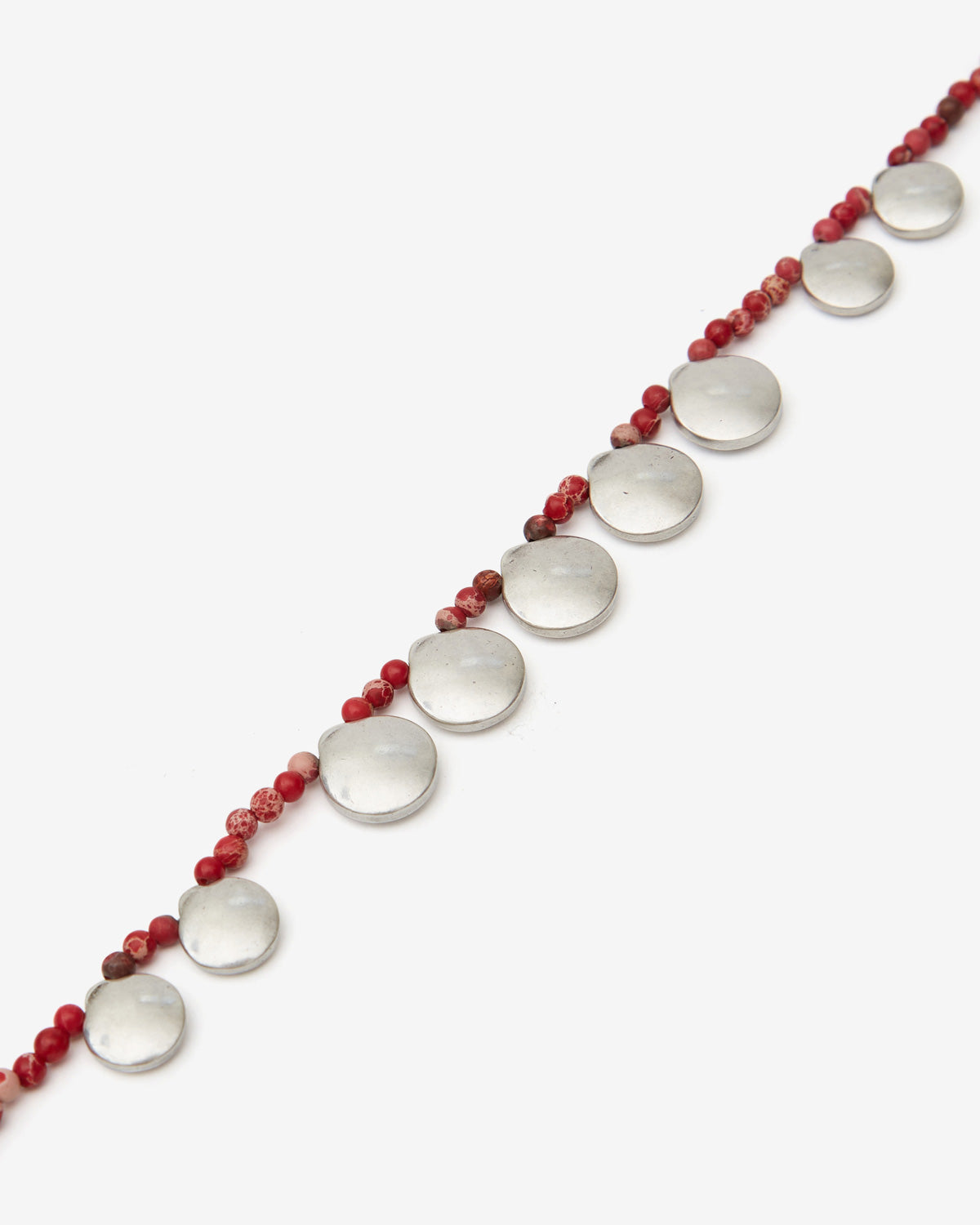 Collier adriel en laiton et pierre naturelle - Rouge rio-argenté - Woman - 2