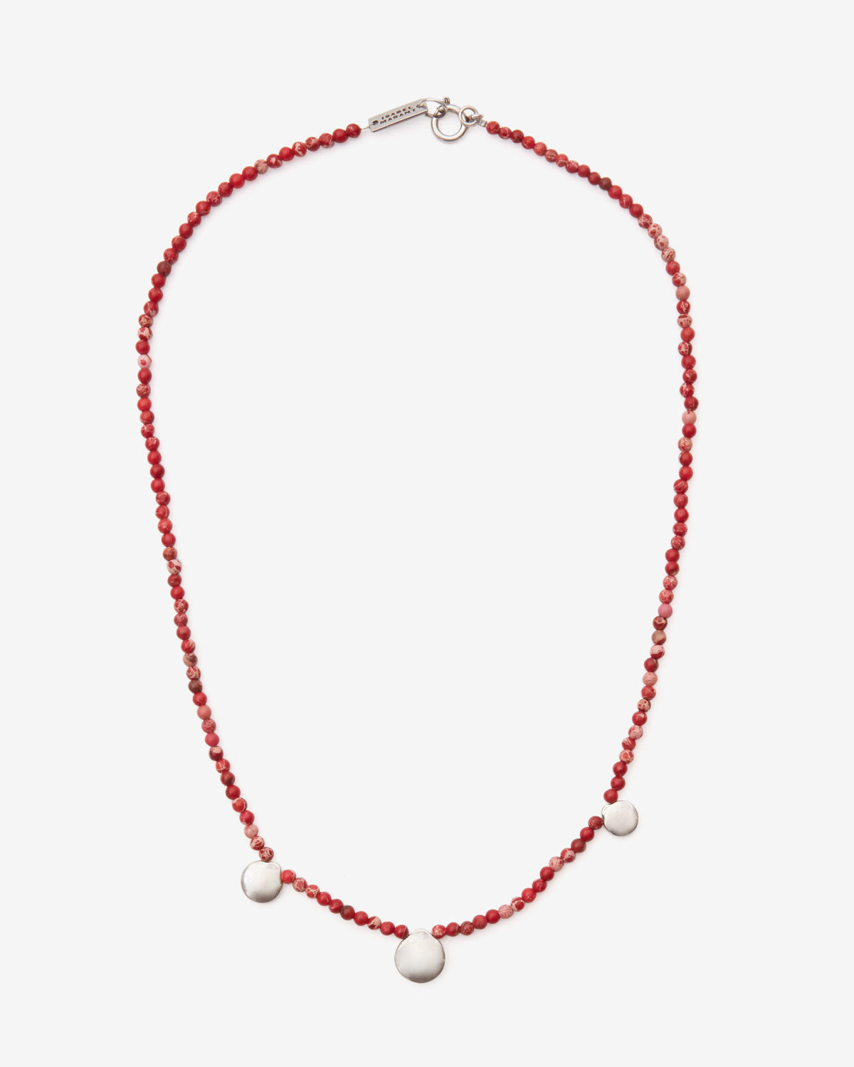 Collier adri Man Rouge rio-argenté 2