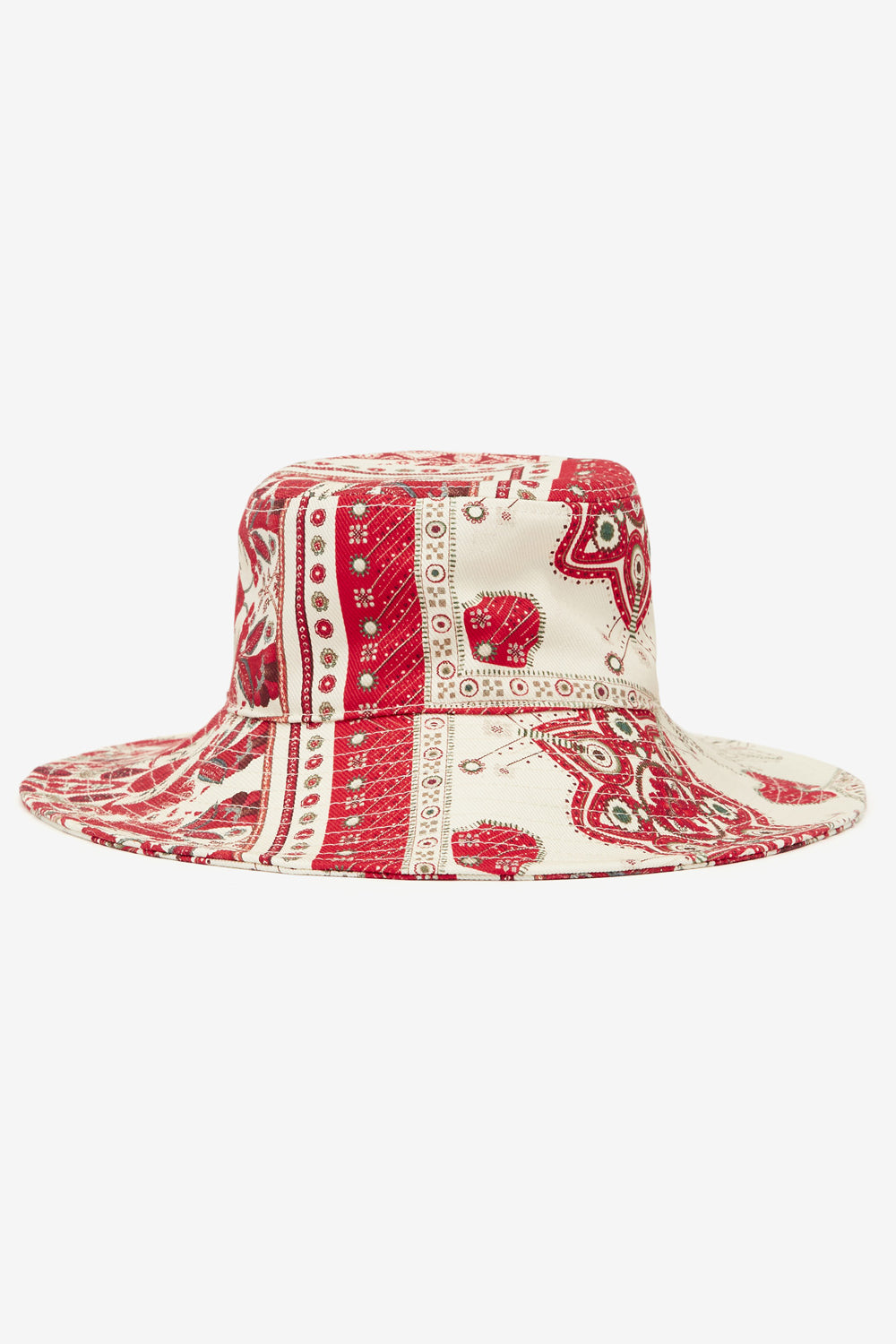 Bedruckter bucket hat delya aus baumwolle mit bandanaprint - Red and ecru - Woman - 1
