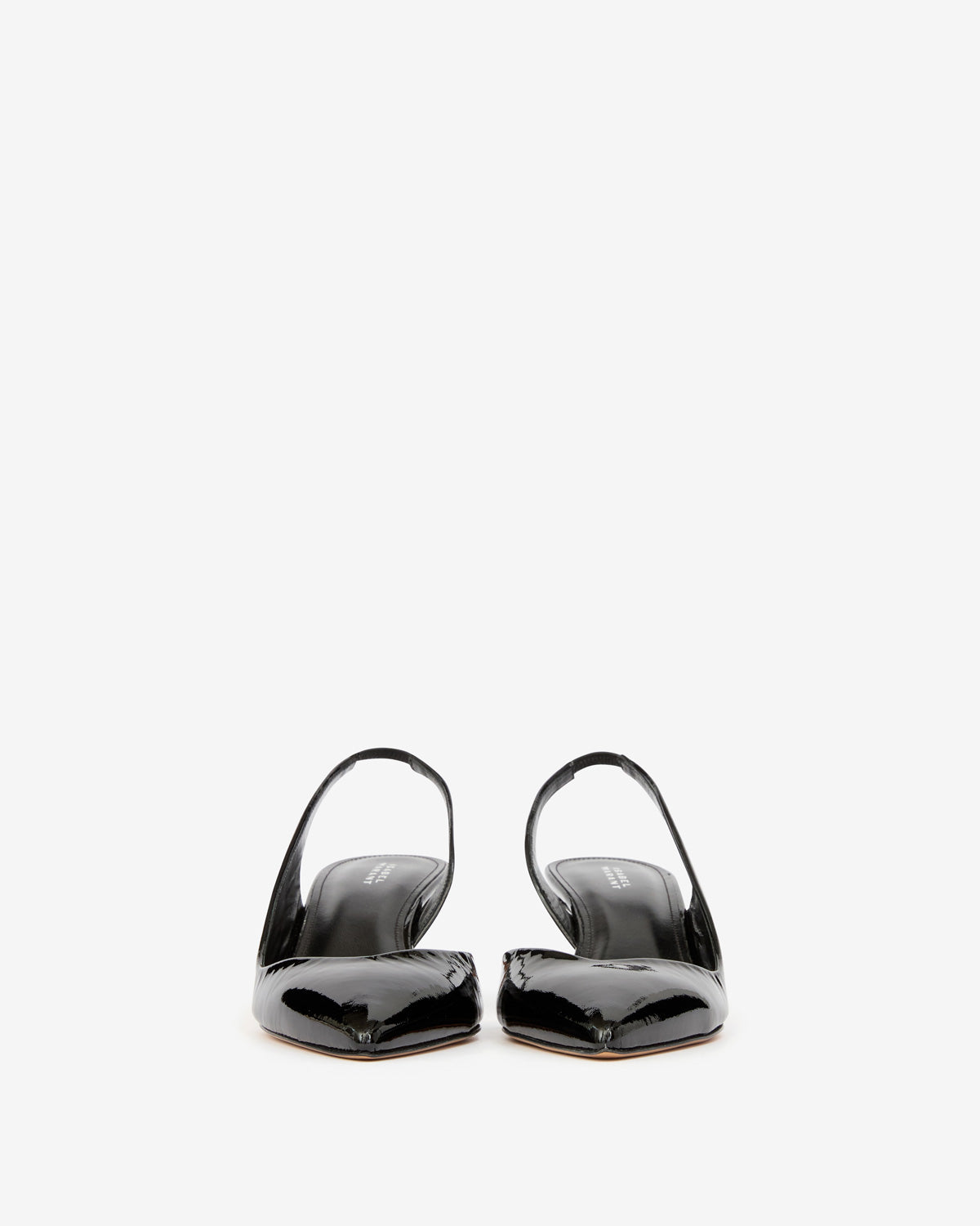 Décolleté slingback padim con tacco in pelle verniciata - Nero - Woman - 4