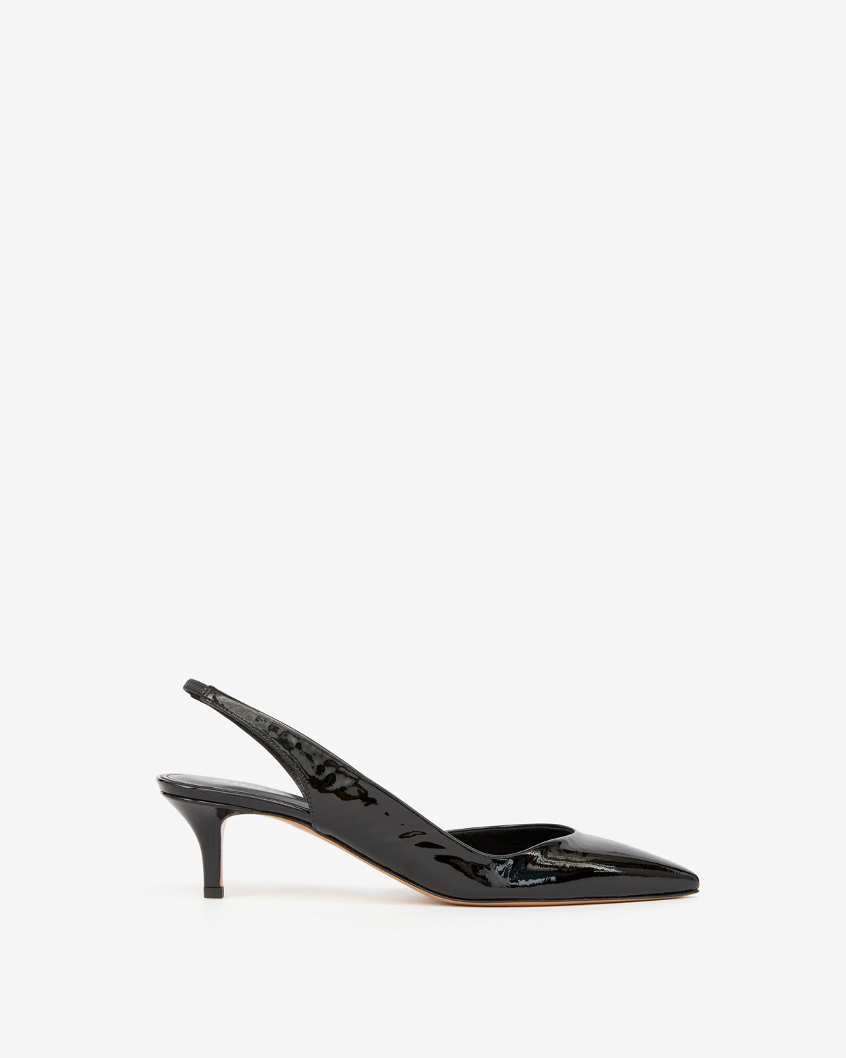 Décolleté slingback padim con tacco in pelle verniciata - Nero - Woman - 1