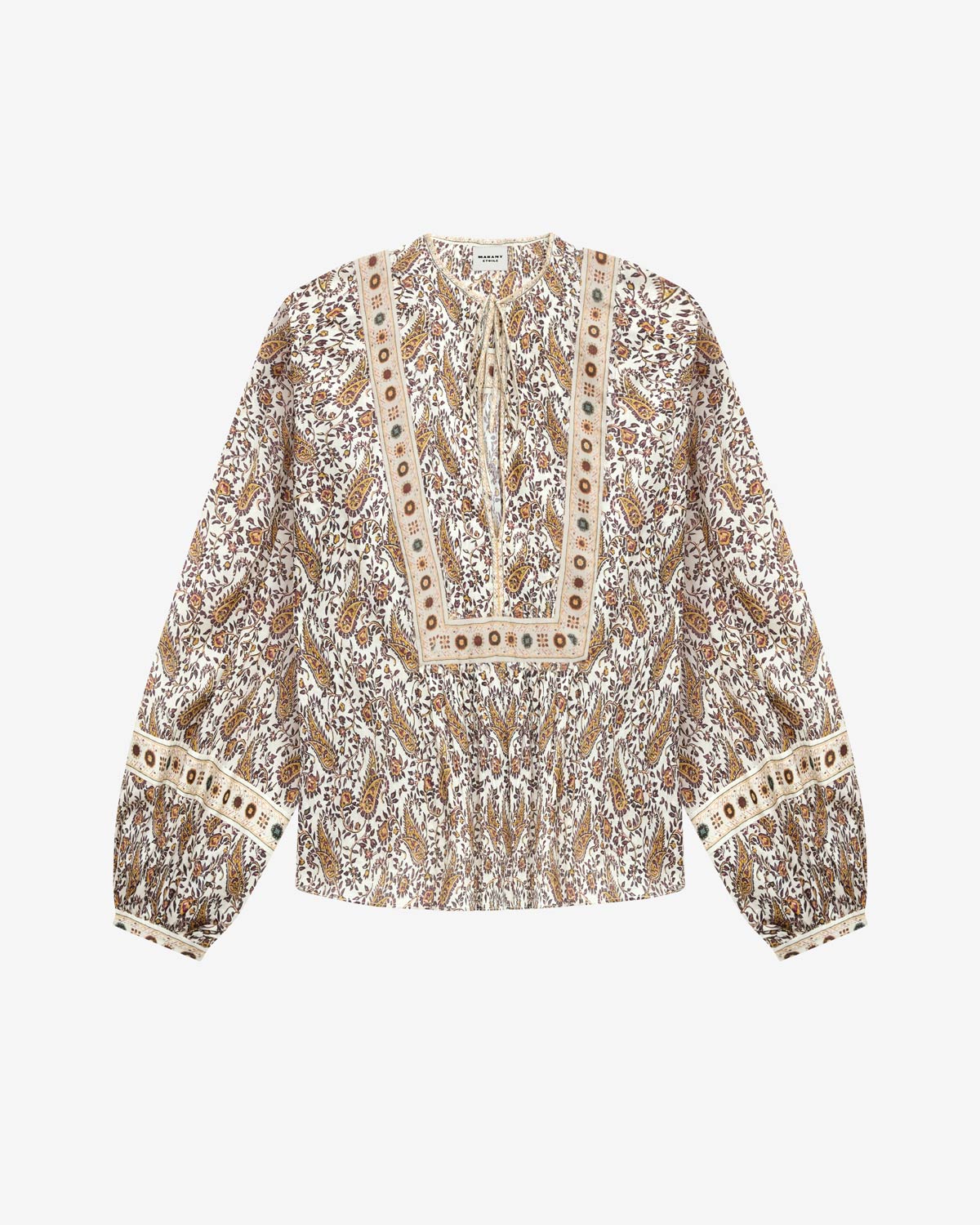 Bluse gayle aus bedrucktem baumwollvoile - Naturfarben - Woman - 5