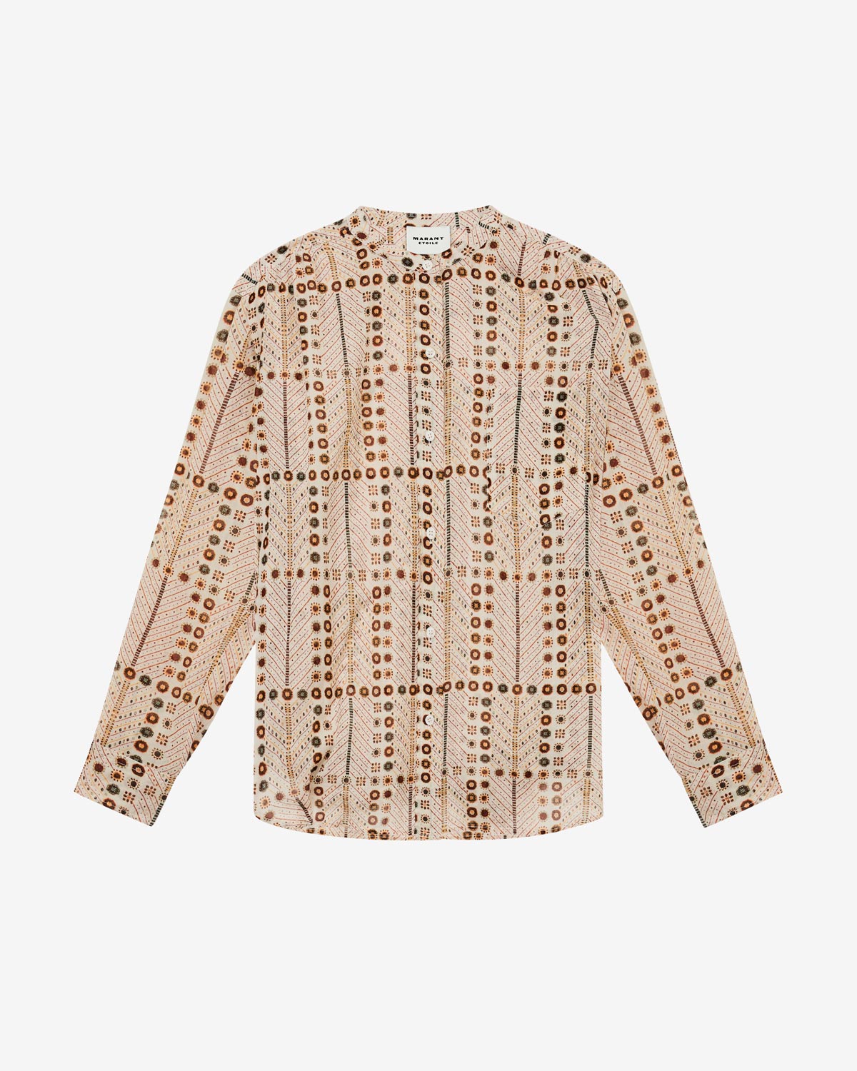 Mexika printed cotton voile blouse - Ecru - Woman - 5