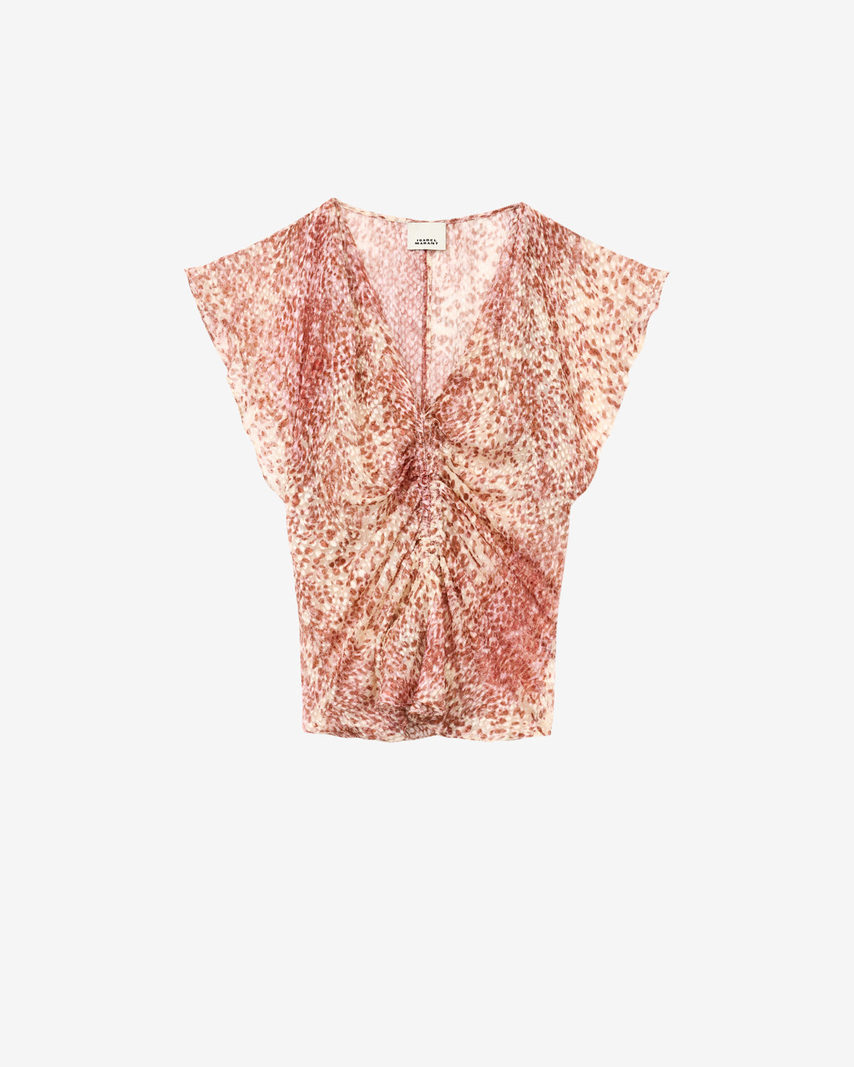 Top fluido de terciopelo devoré lonea - Light red/ecru - Woman - 5