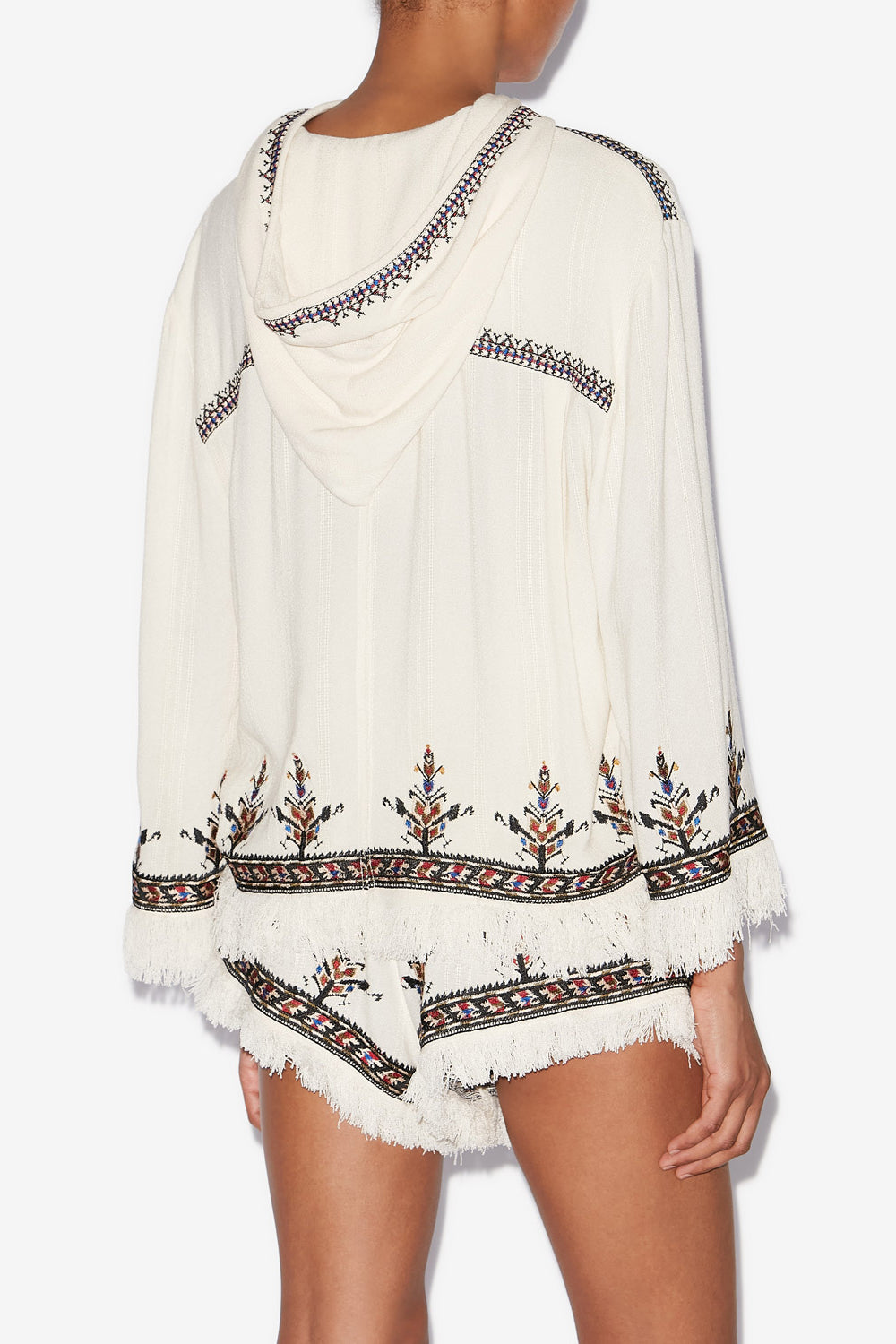 Top kameya de gasa bordada - Crudo - Woman - 5