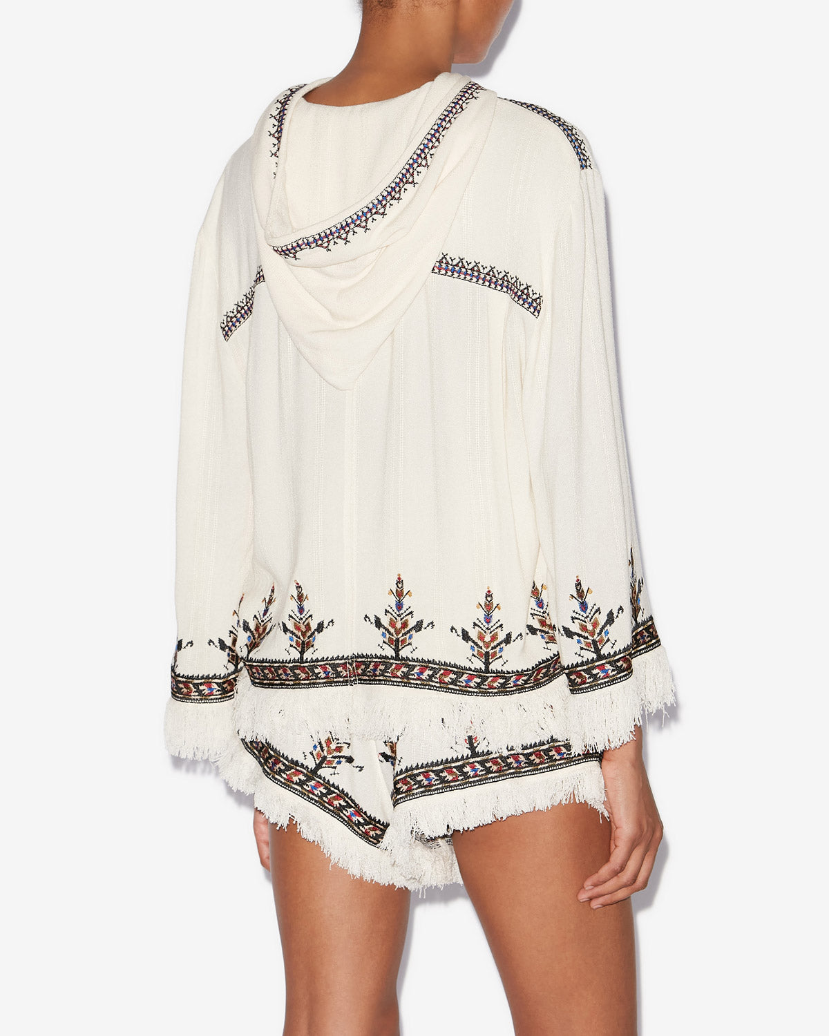 Top kameya in garza ricamata - Ecru - Woman - 4