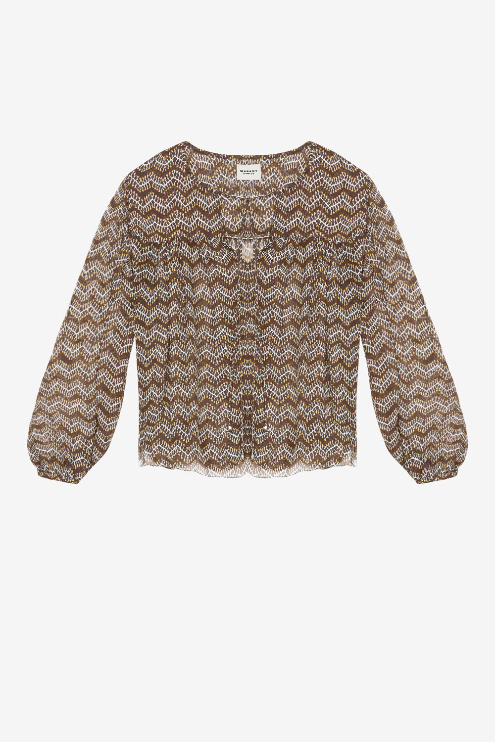 Top advika in mussola con stampa - Nero lavato - Woman - 1