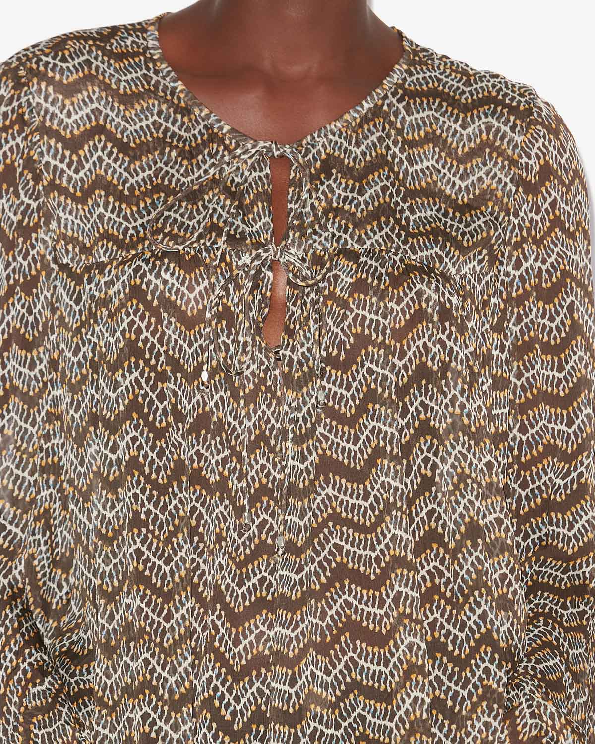 Advika printed muslin top - Black - Woman - 2