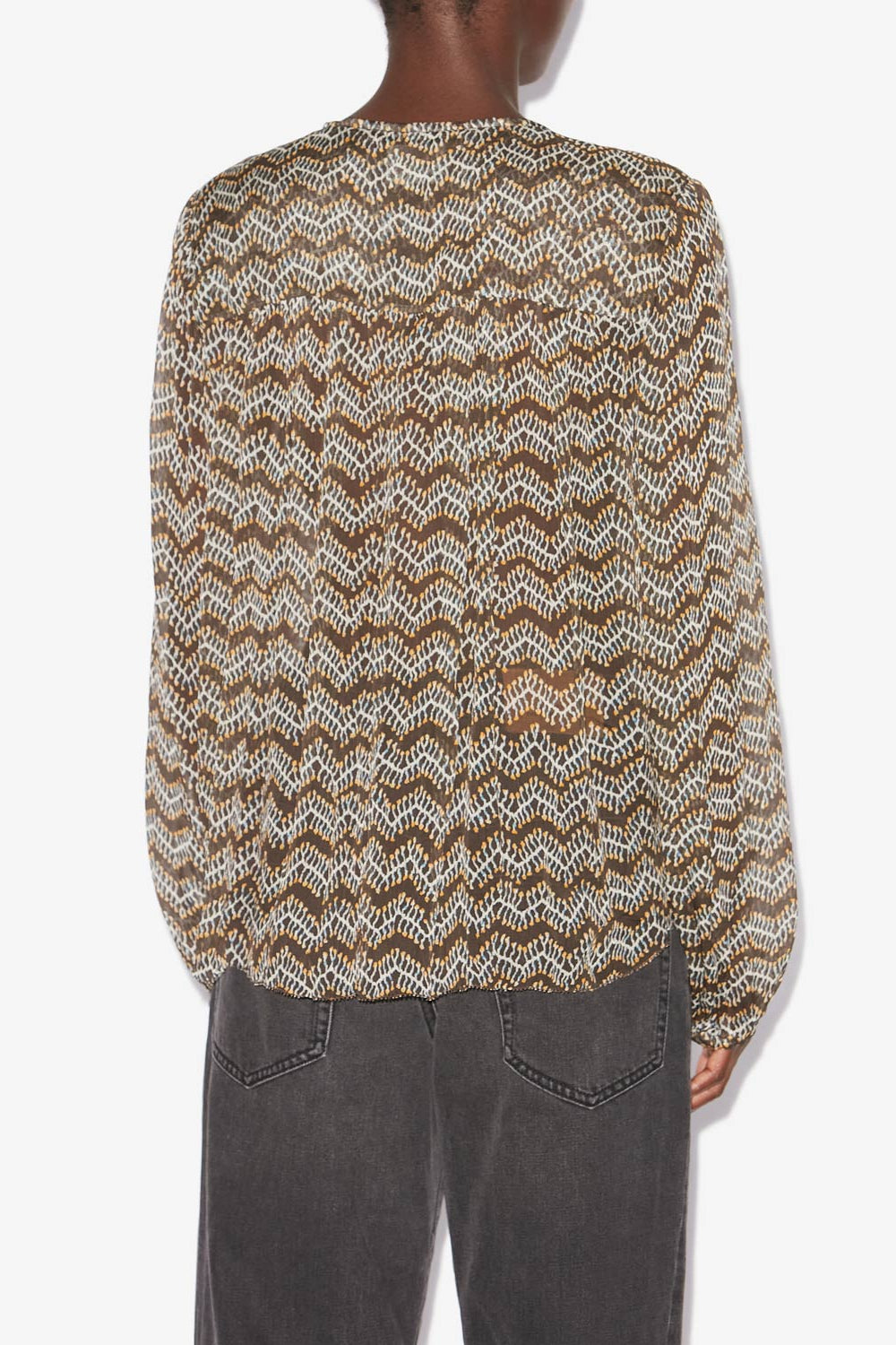 Top advika in mussola con stampa - Nero lavato - Woman - 5