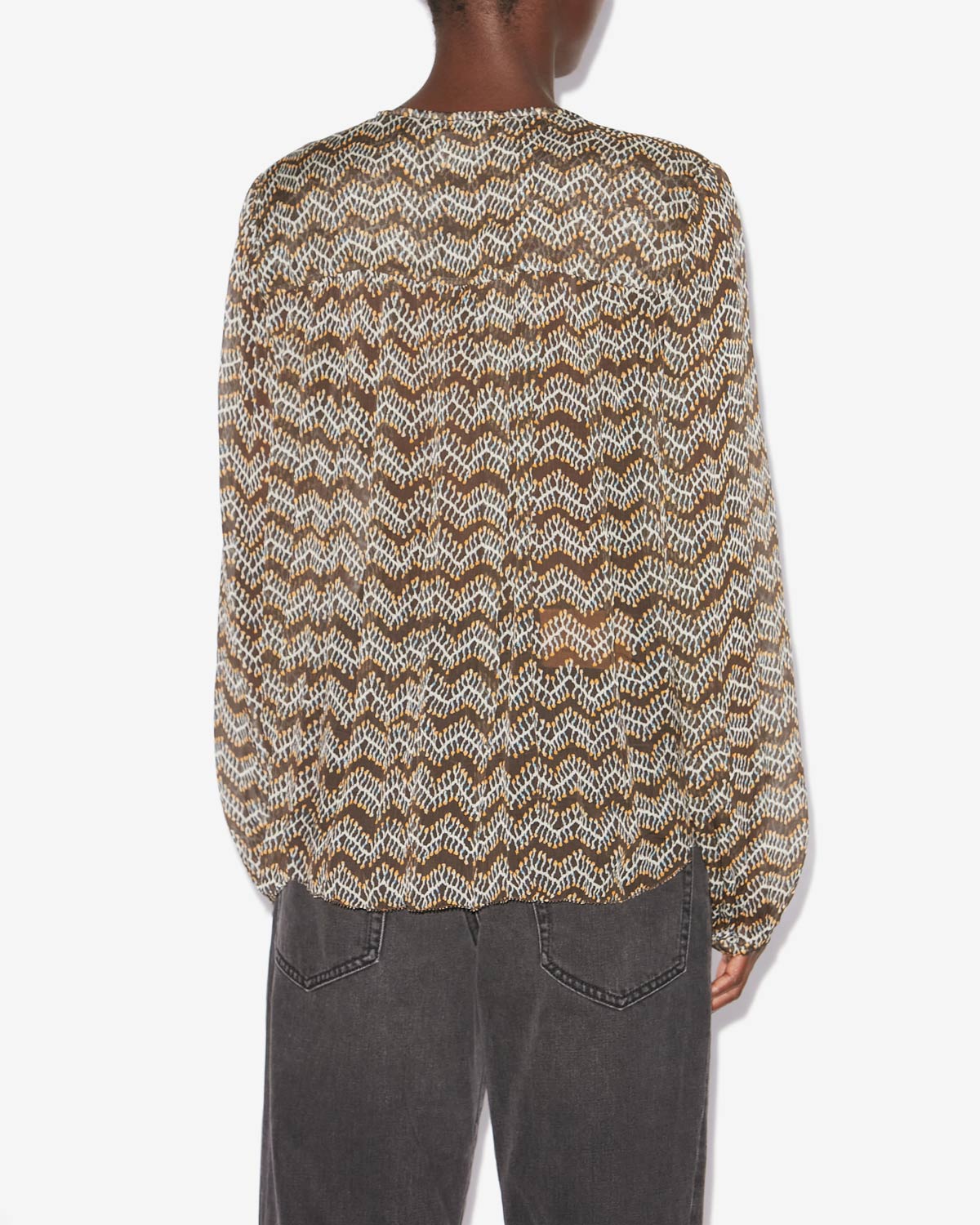 Advika printed muslin top - Black - Woman - 4