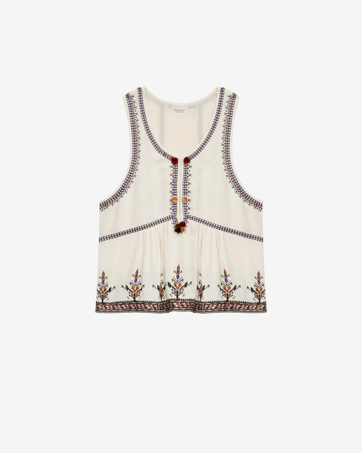 Top kourtney in garza ricamata - Ecru - Woman - 5
