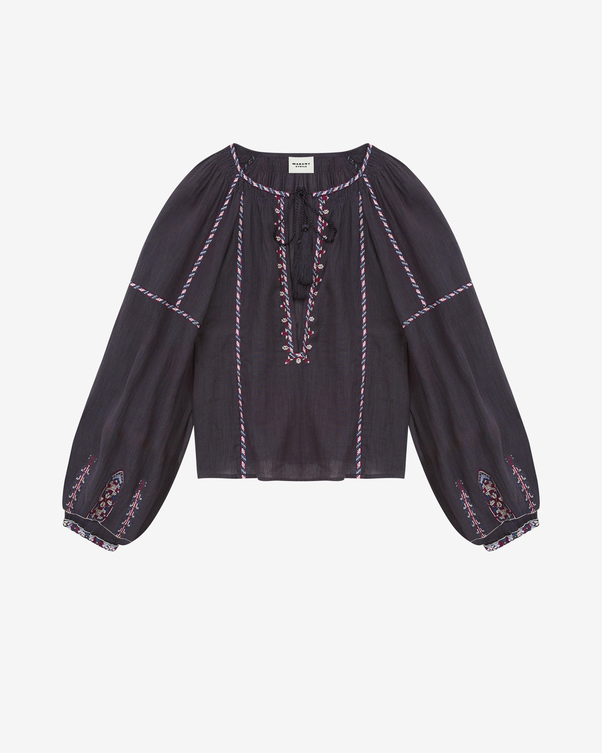 Fernanda 刺繍入りガーゼ トップス - Faded night/lilac - Woman - 5