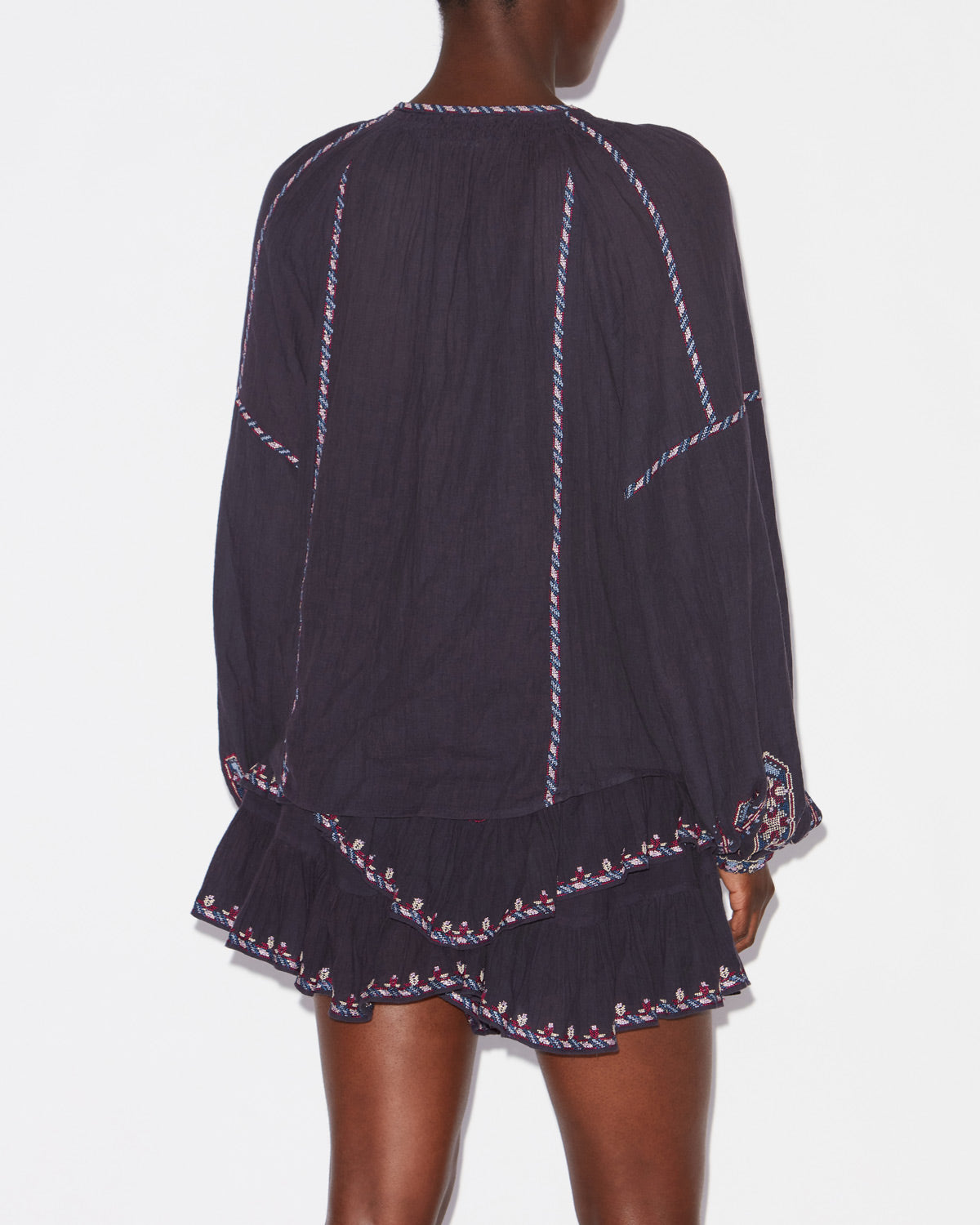 Fernanda 刺繍入りガーゼ トップス - Faded night/lilac - Woman - 4