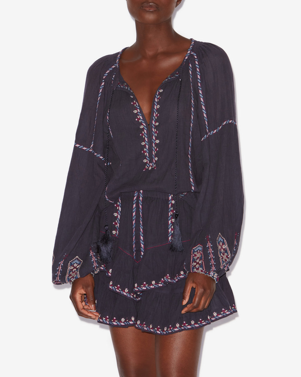 Fernanda 刺繍入りガーゼ トップス - Faded night/lilac - Woman - 3