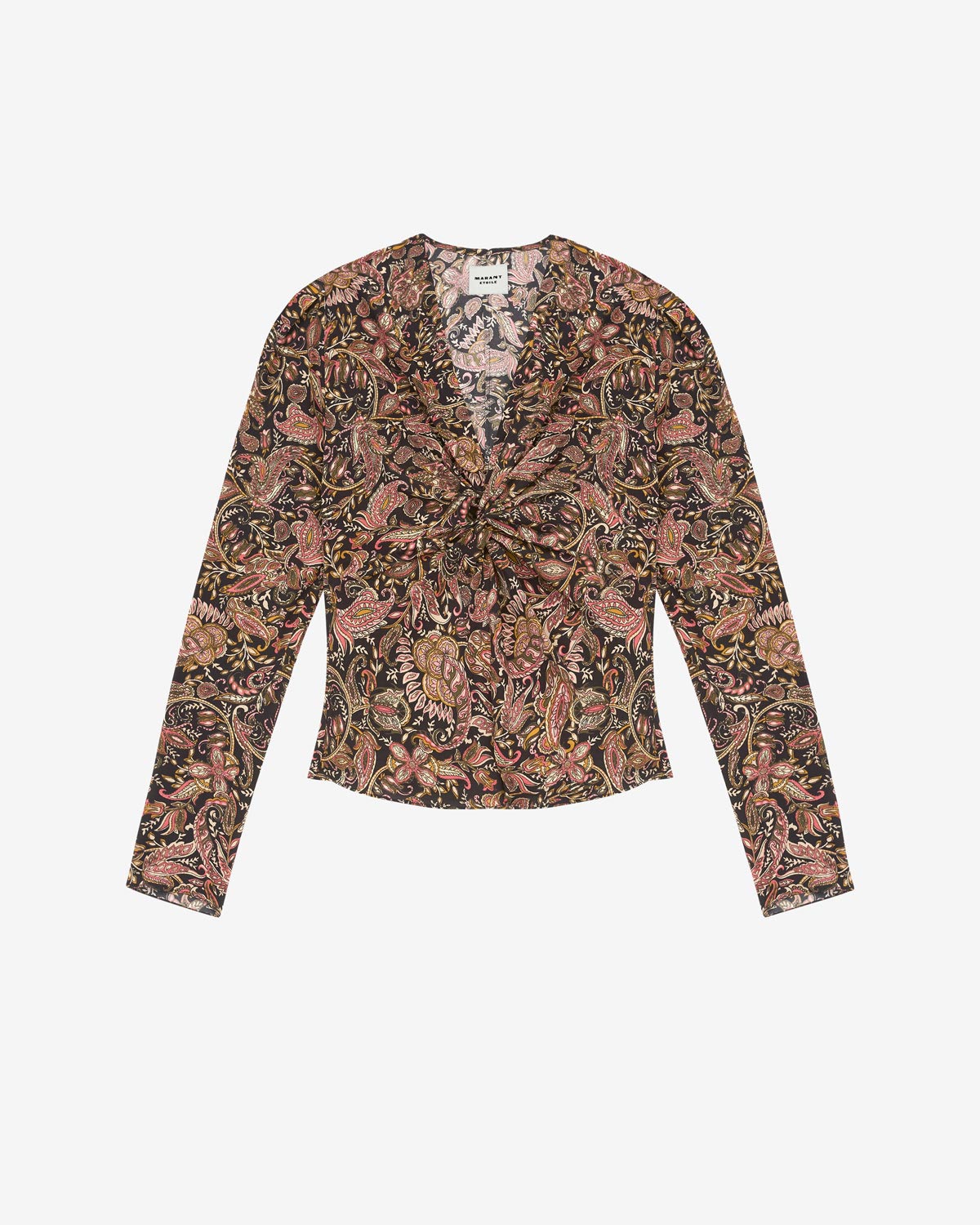 Top con stampa zekia a maniche lunghe - Black-ochre - Woman - 5