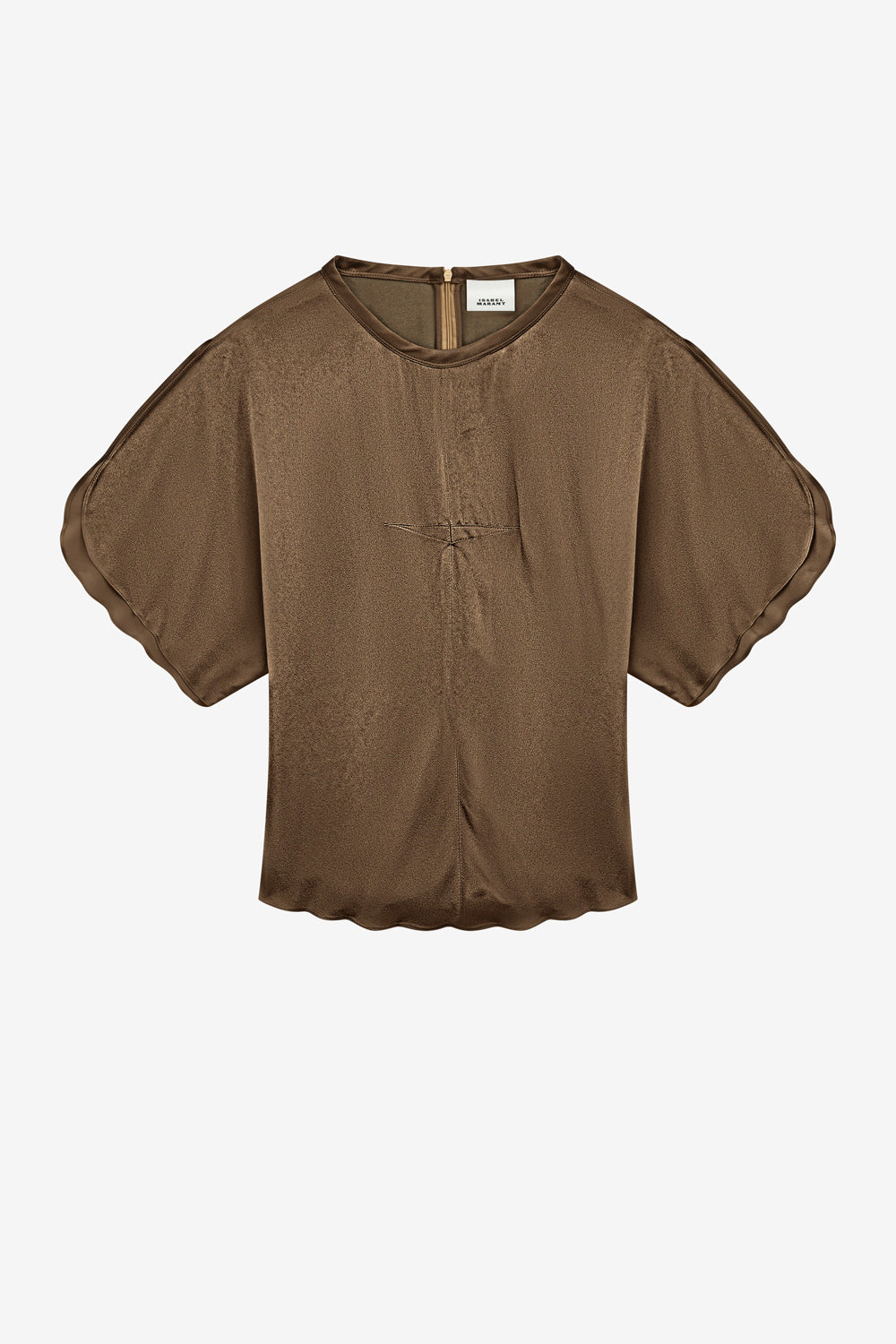 Top karlita in raso - Bronzo - Woman - 1