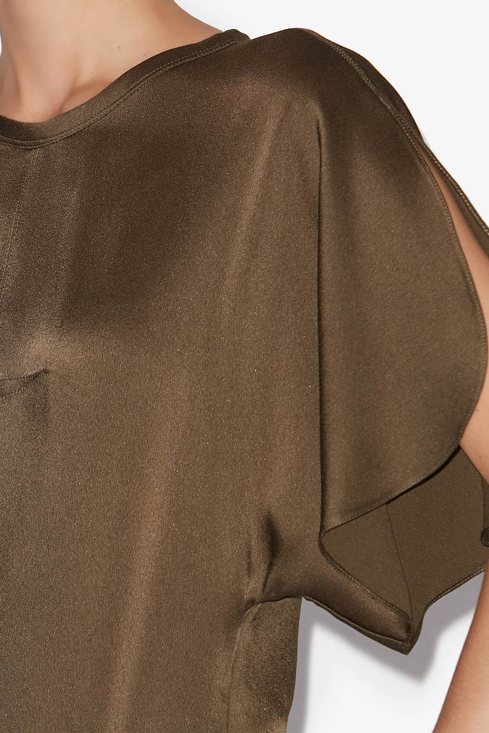 Top karlita in raso - Bronzo - Woman - 3