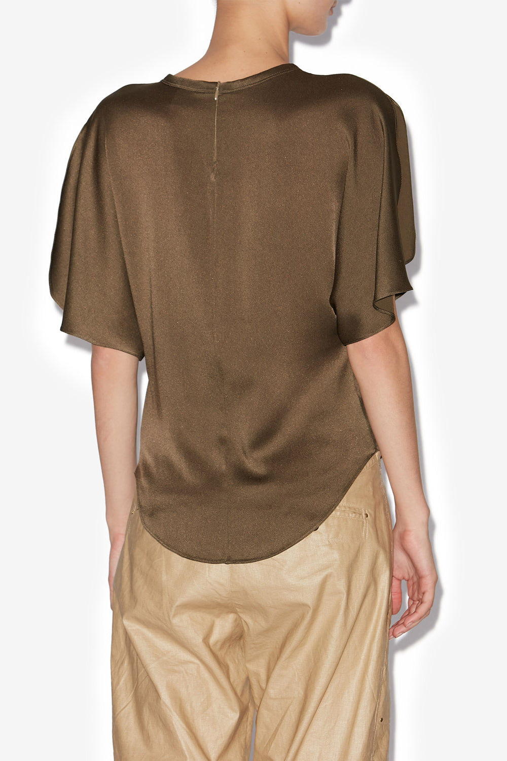 Top karlita in raso - Bronzo - Woman - 5