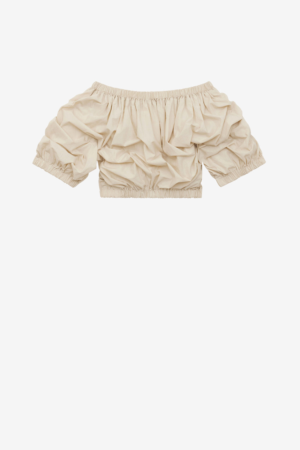 Top boule bertille en coton crispy - Écru - Woman - 1