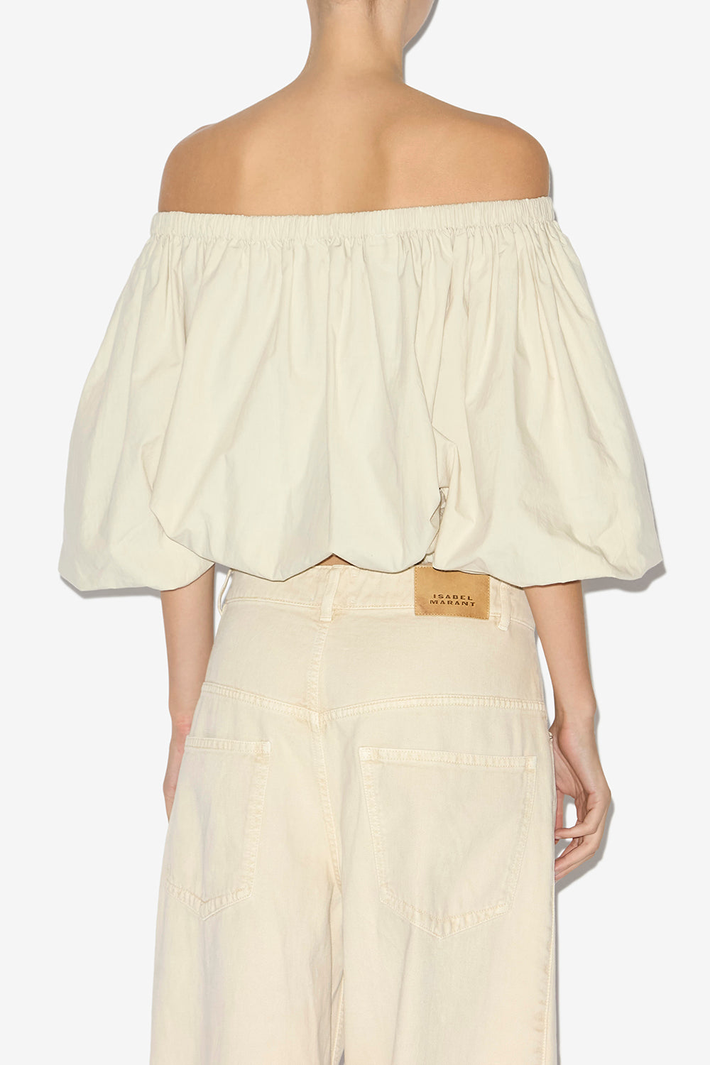 Top boule bertille en coton crispy - Écru - Woman - 5
