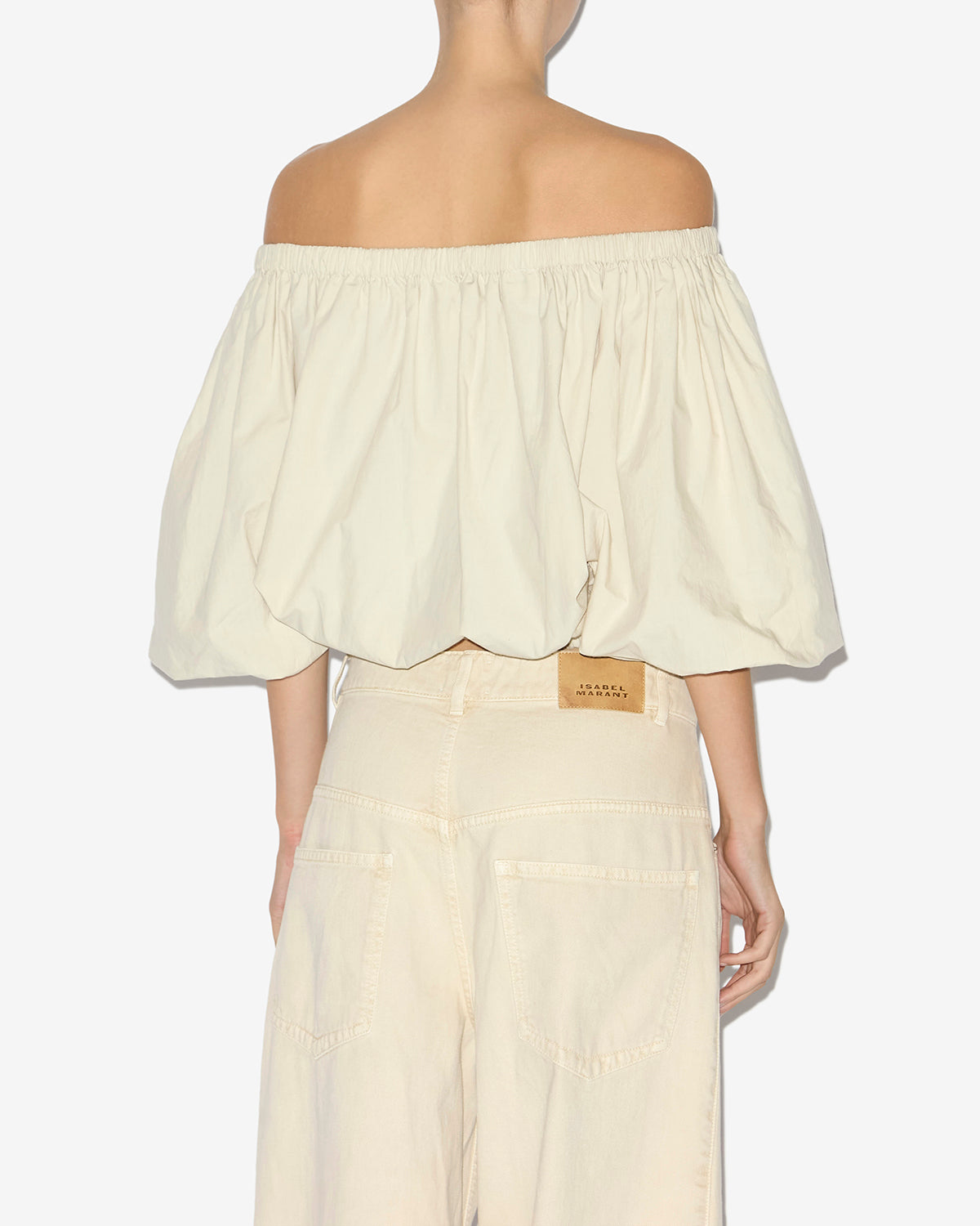 Top boule bertille en coton crispy - Écru - Woman - 4