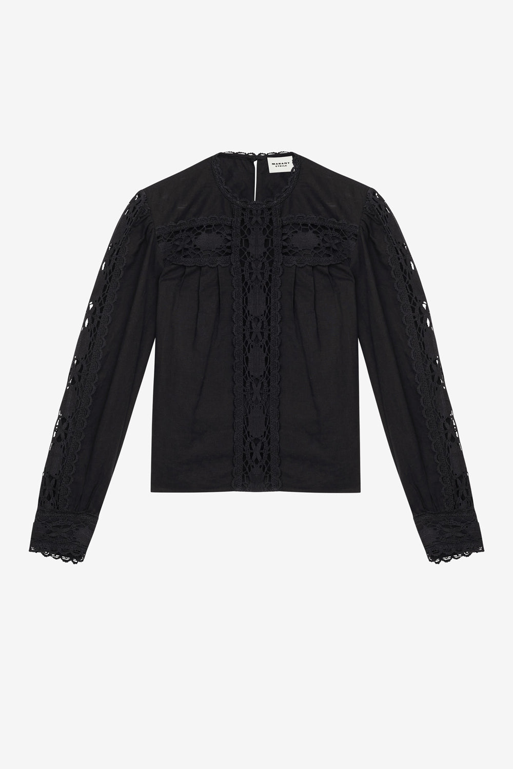 Blusa valmira in misto cotone e lino - Nero - Woman - 1