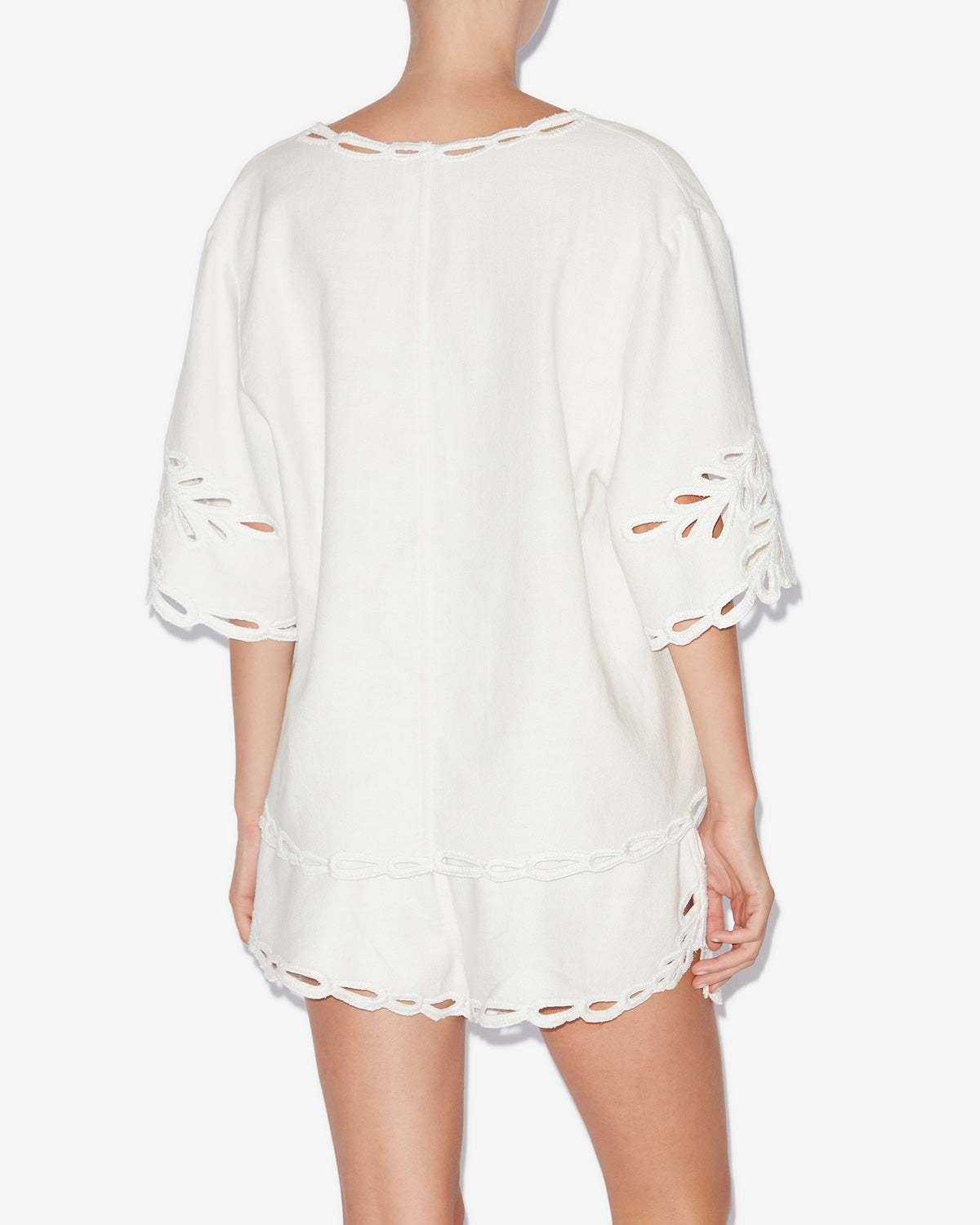 Top shana con ricami traforati - Bianco - Woman - 4