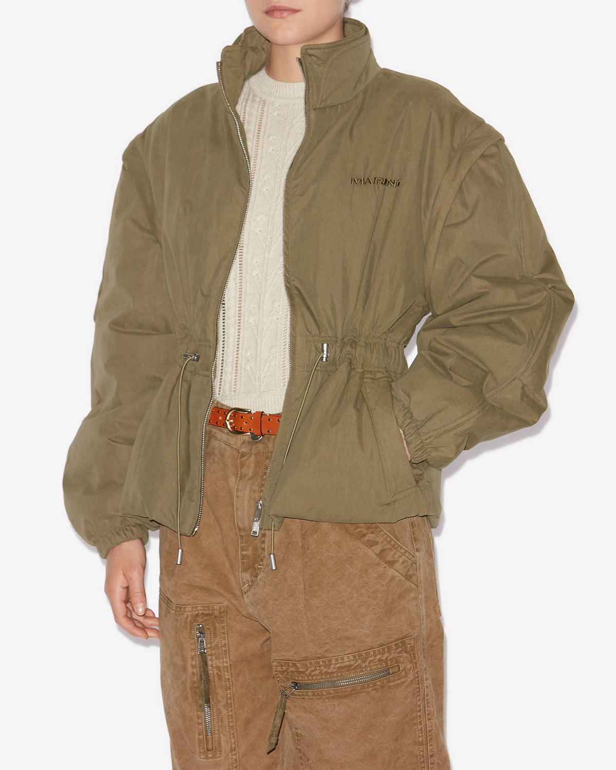 Steppmantel dastyni aus baumwolle - Khaki - Woman - 3