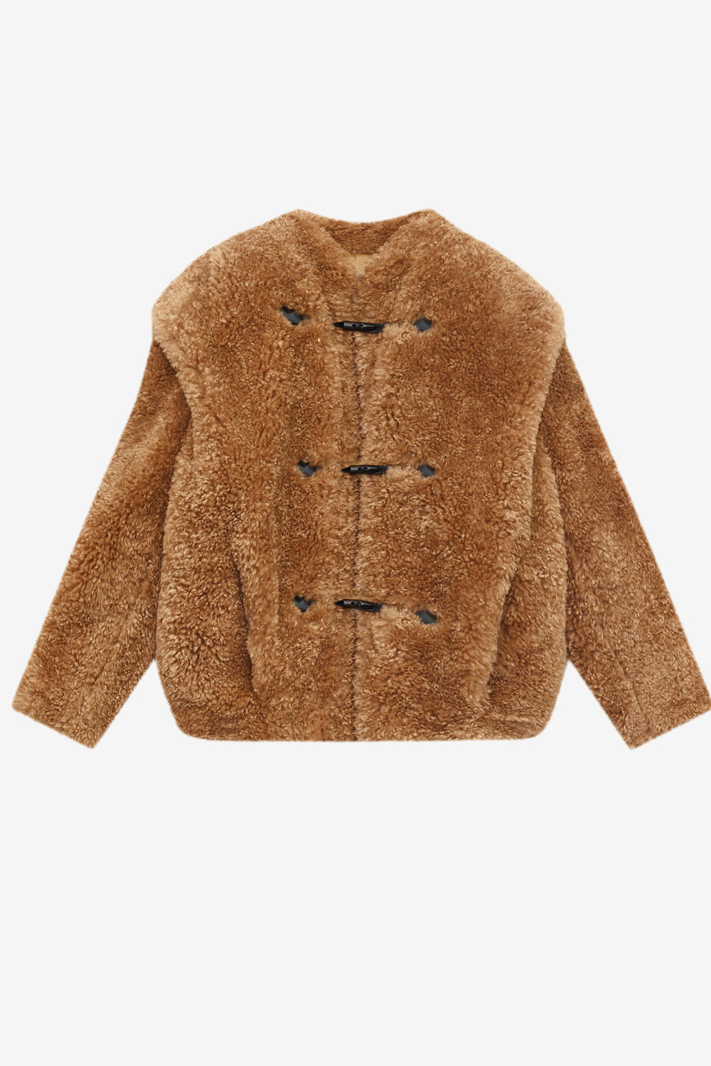 Cappotto avalia in ecopelliccia bouclé - Camel - Woman - 1